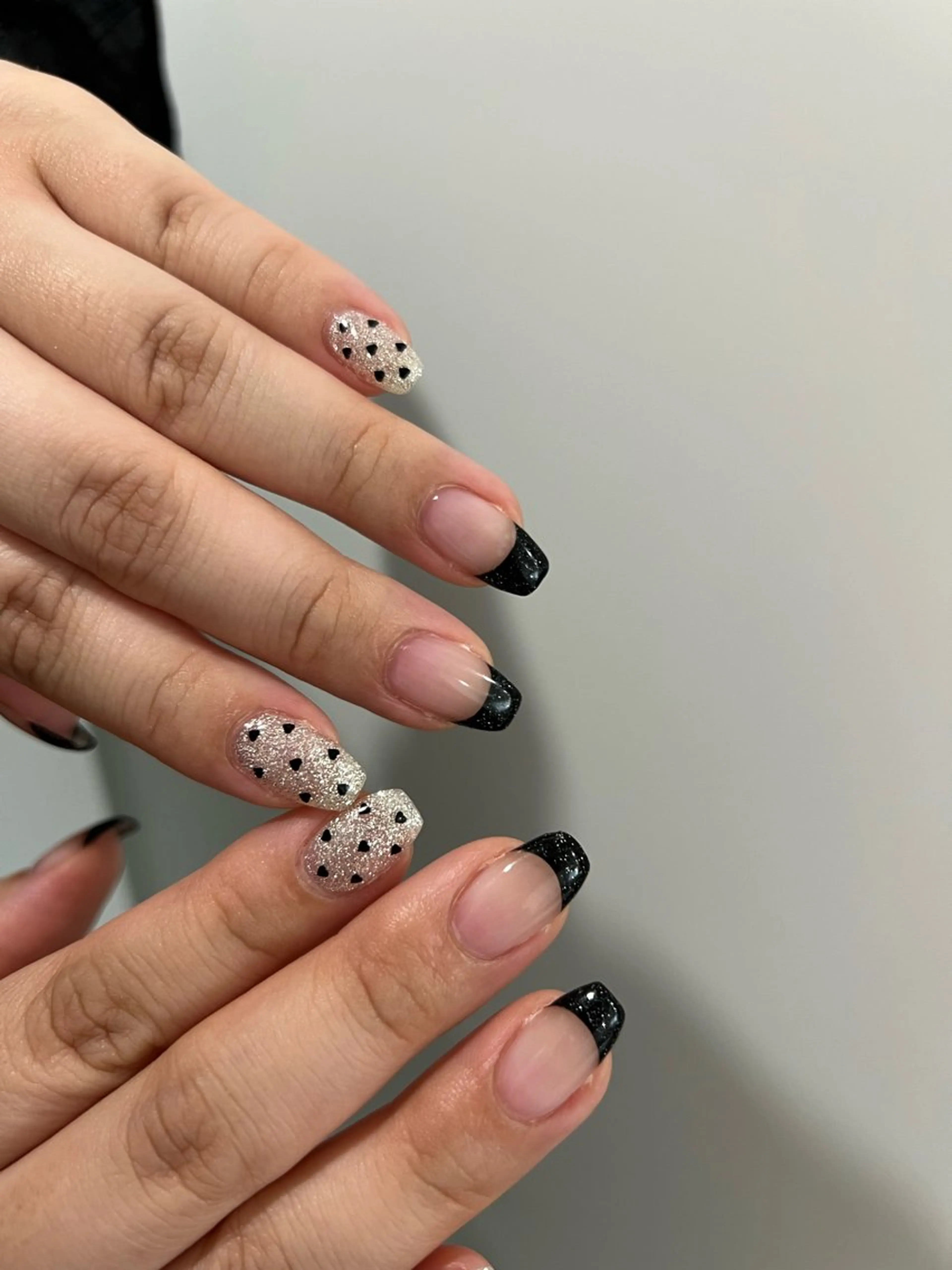 ネイル フラッシュネイル フレンチネイル ハート 持ち込み nr. nayuのネイルデザイン