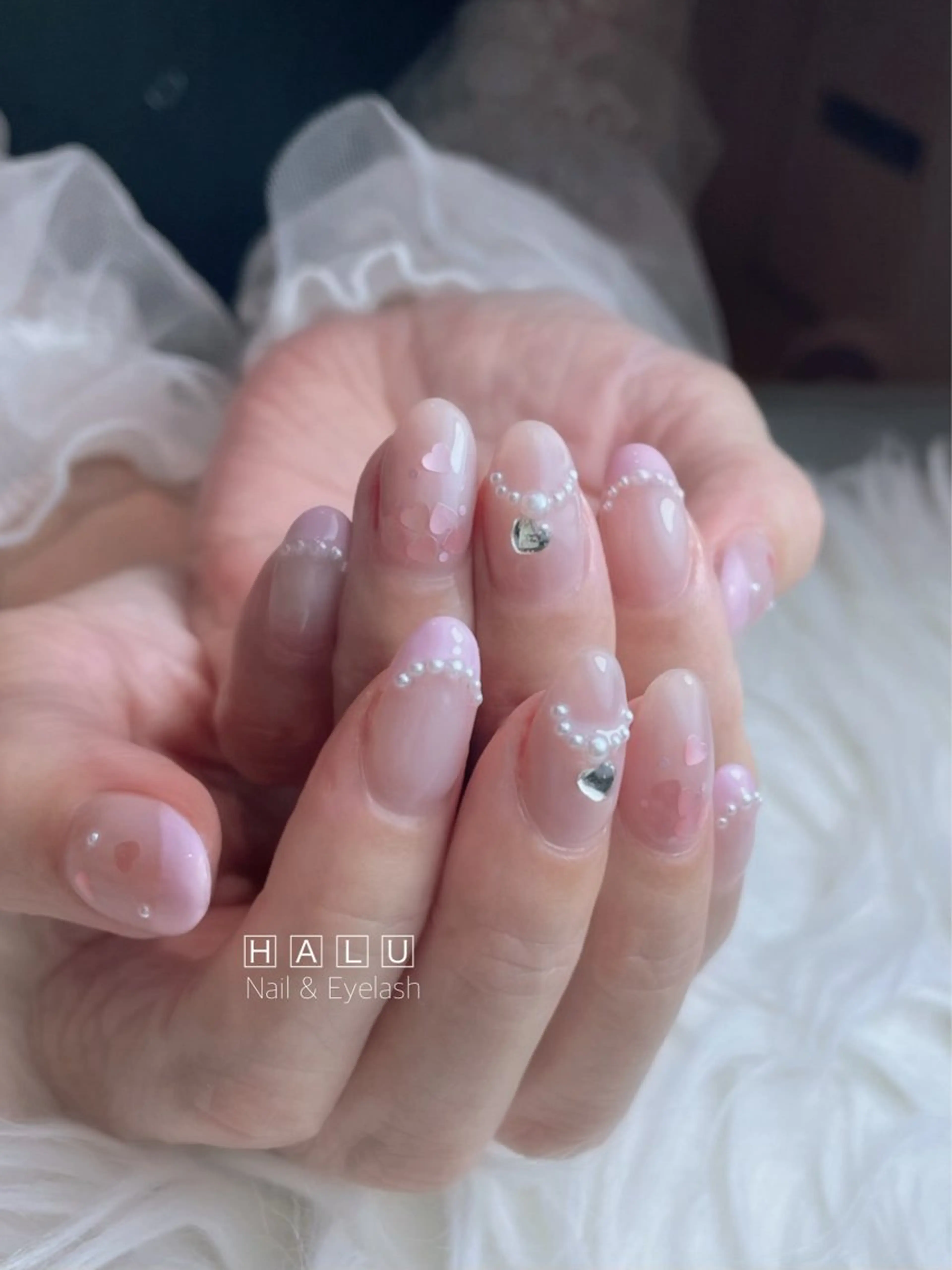 ネイル パステルネイル ピンク HALU ハルのネイルデザイン