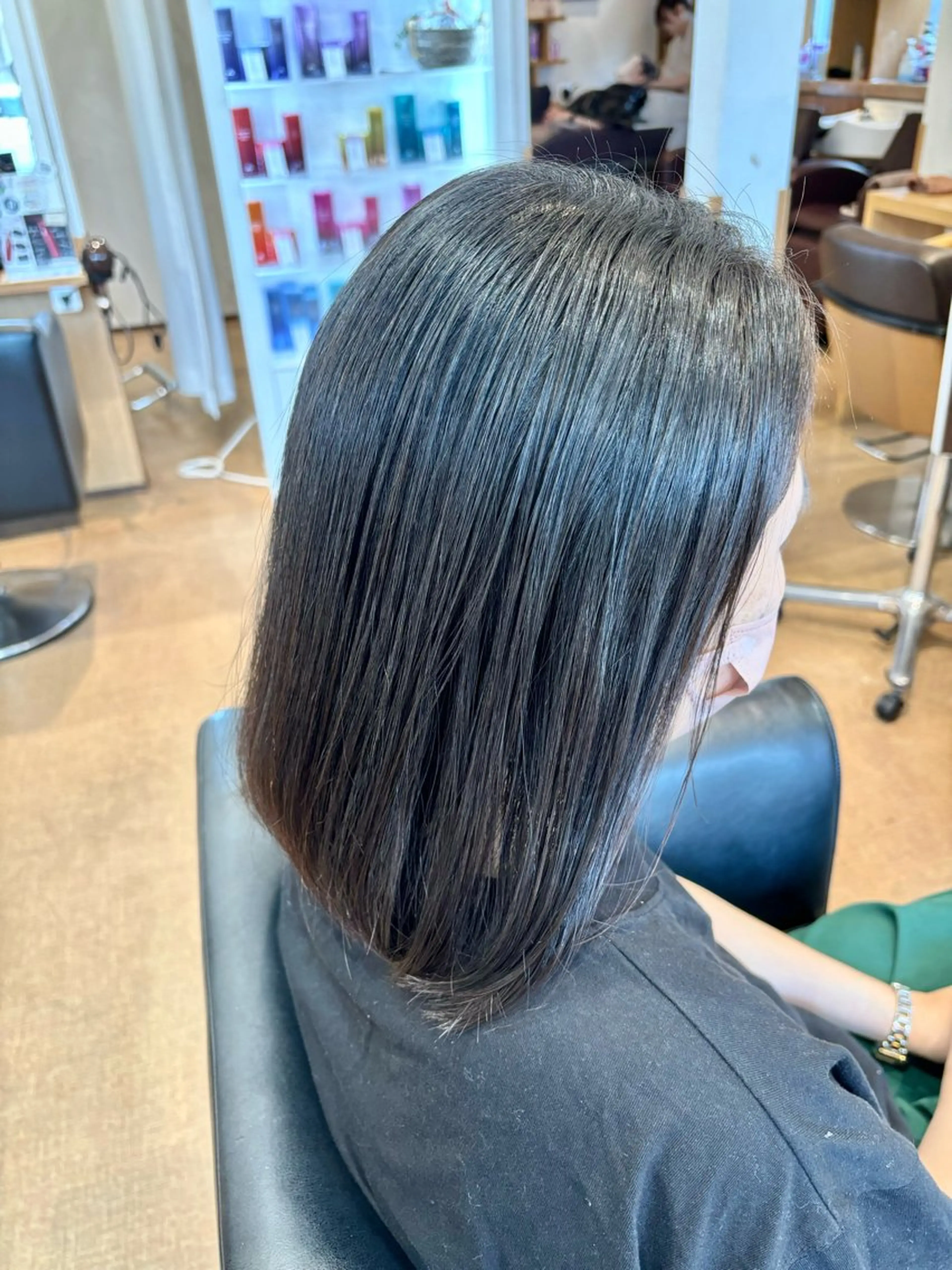 ミディアム パーマ ボブ 縮毛矯正 秋山知穂ショート/ 縮毛矯正はお任せ🧸のヘアスタイル