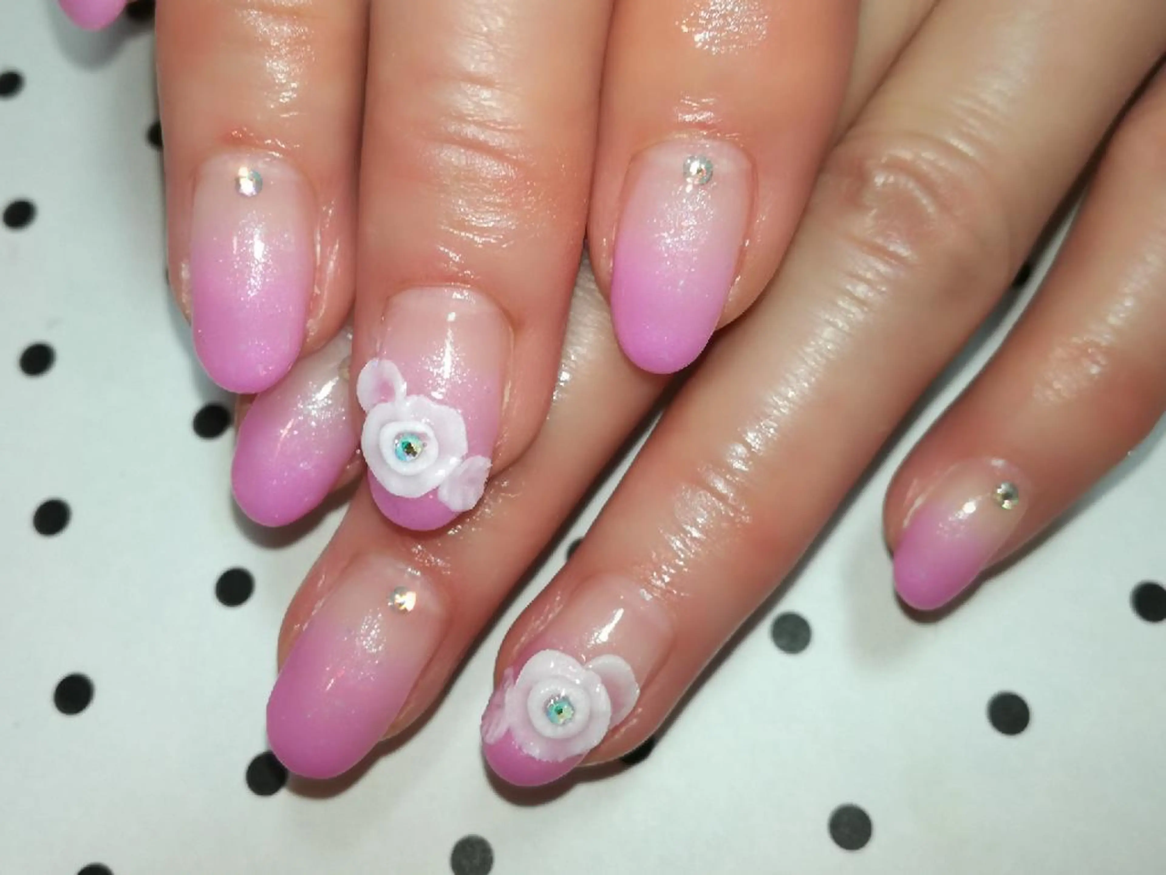 ネイル フラワーネイル ジェルネイル sweet pico 住吉のネイルデザイン