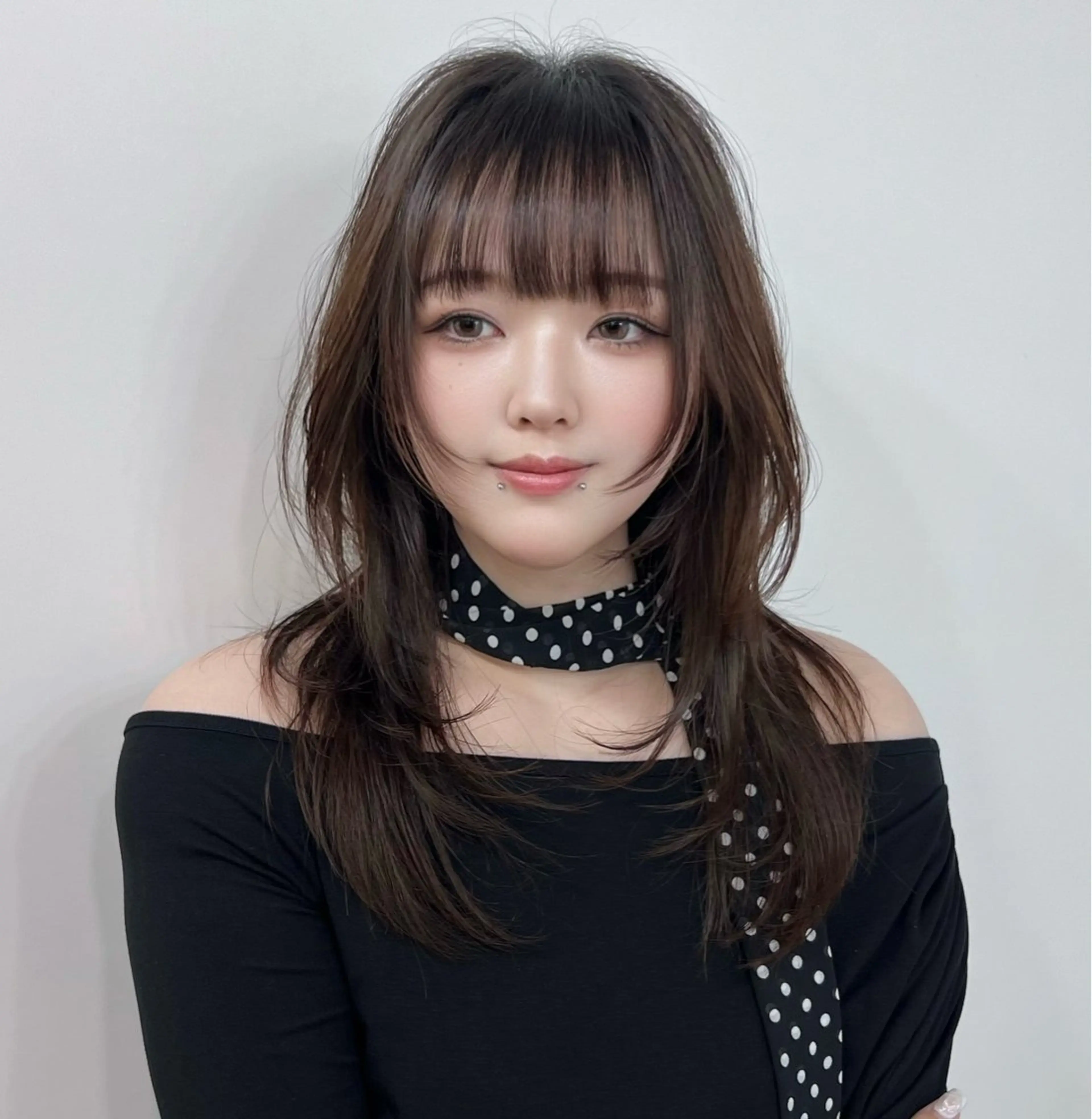 ロング カラー ハッシュカット レイヤーカット 渋谷レイヤーカット❌ 縮毛矯正専門/武田涼のヘアスタイル