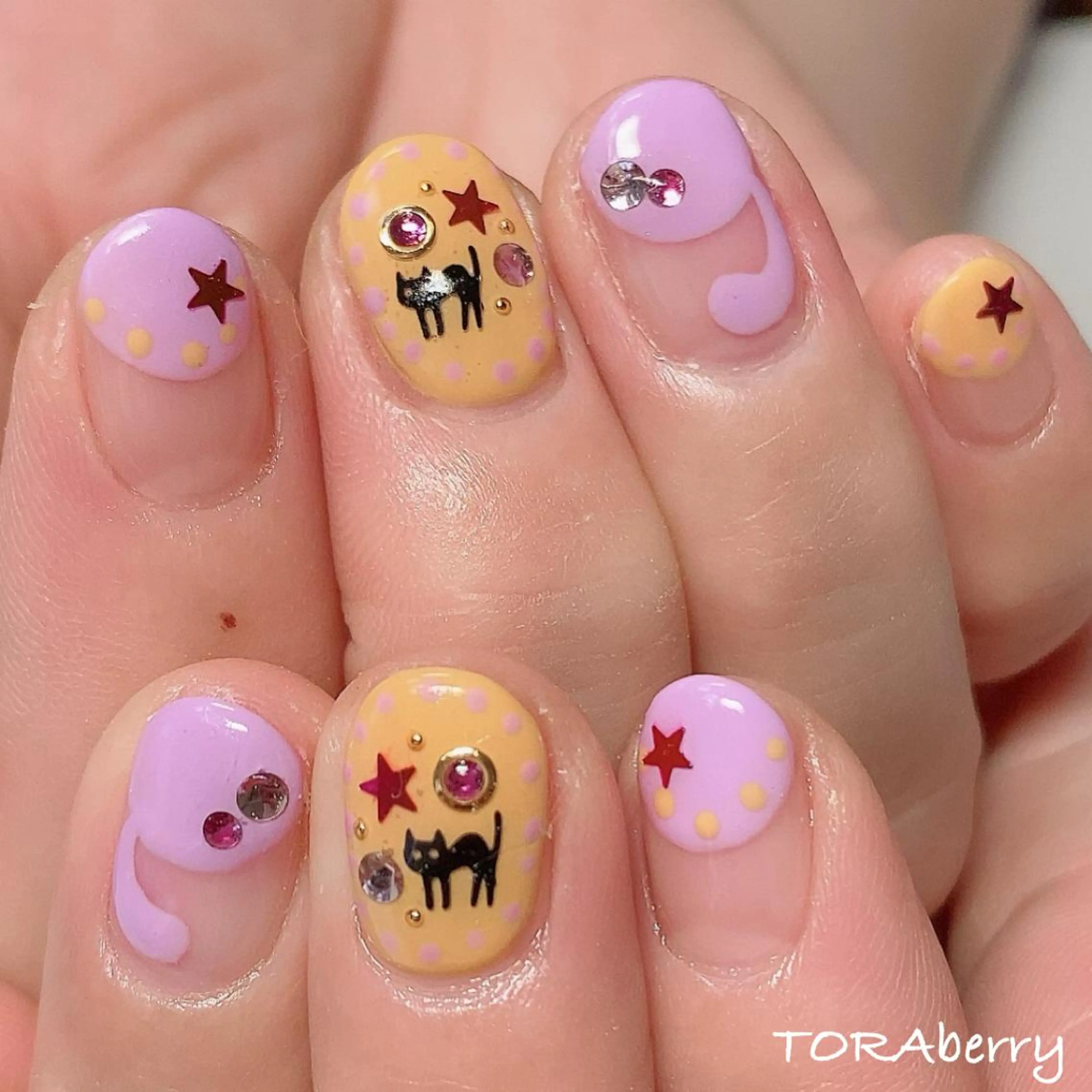 ネイル ハロウィン ハンドネイル ネイリスト なつみのネイルデザイン