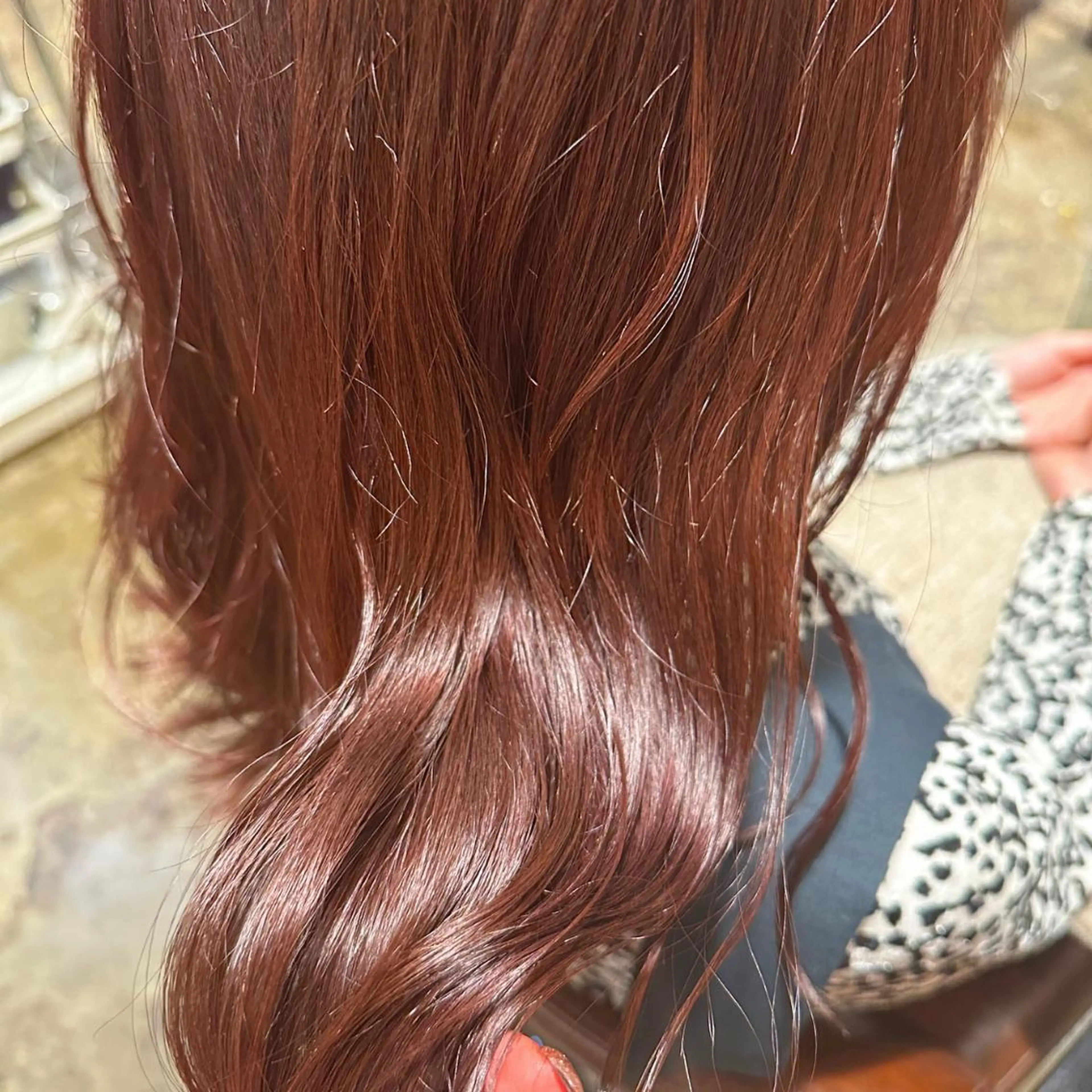 セミロング カラー ヘアアレンジ ピンクカラー 🇰🇷韓国スタイル レイヤー/ayanaのヘアスタイル