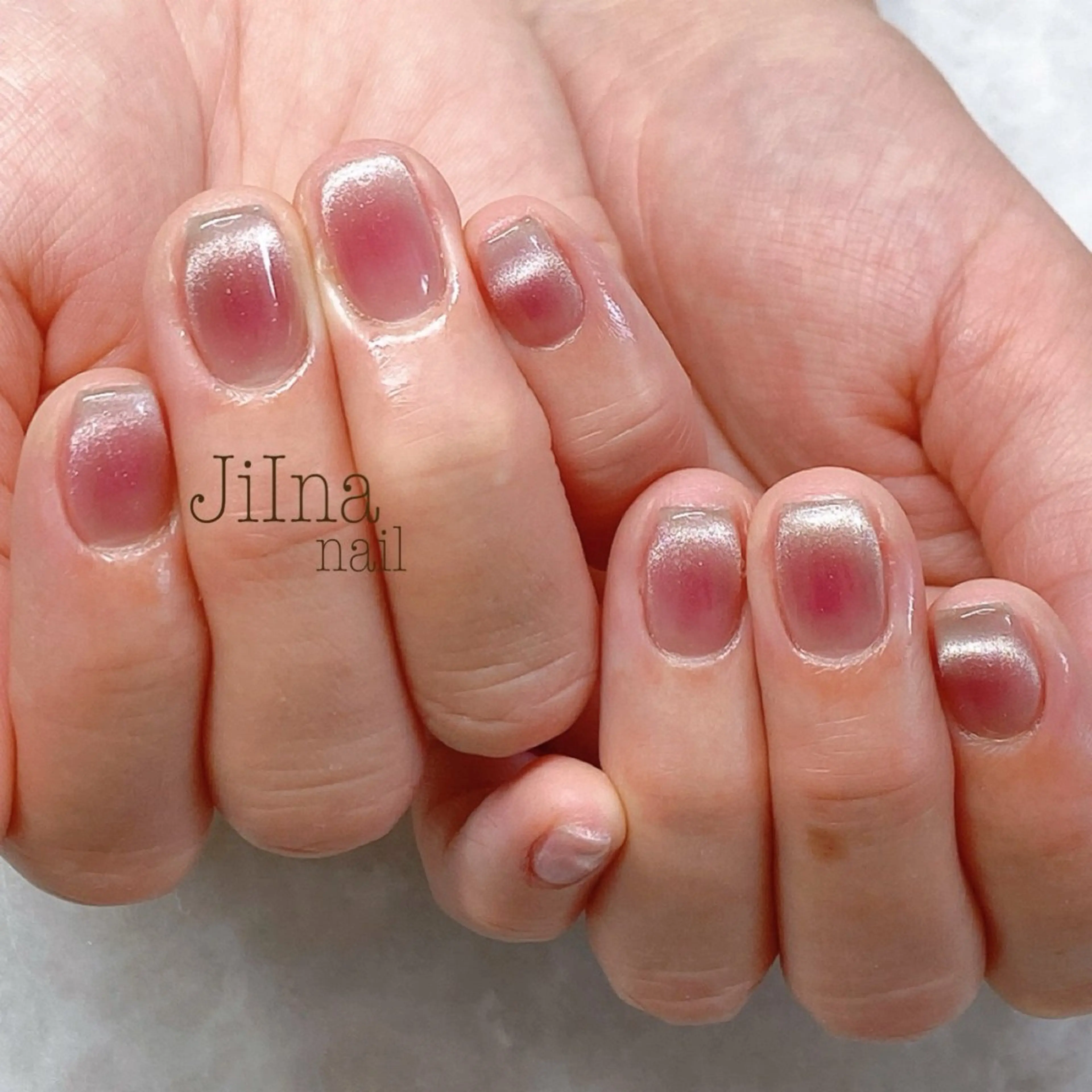 ネイル チークネイル マグネットネイル JiIna nailのネイルデザイン