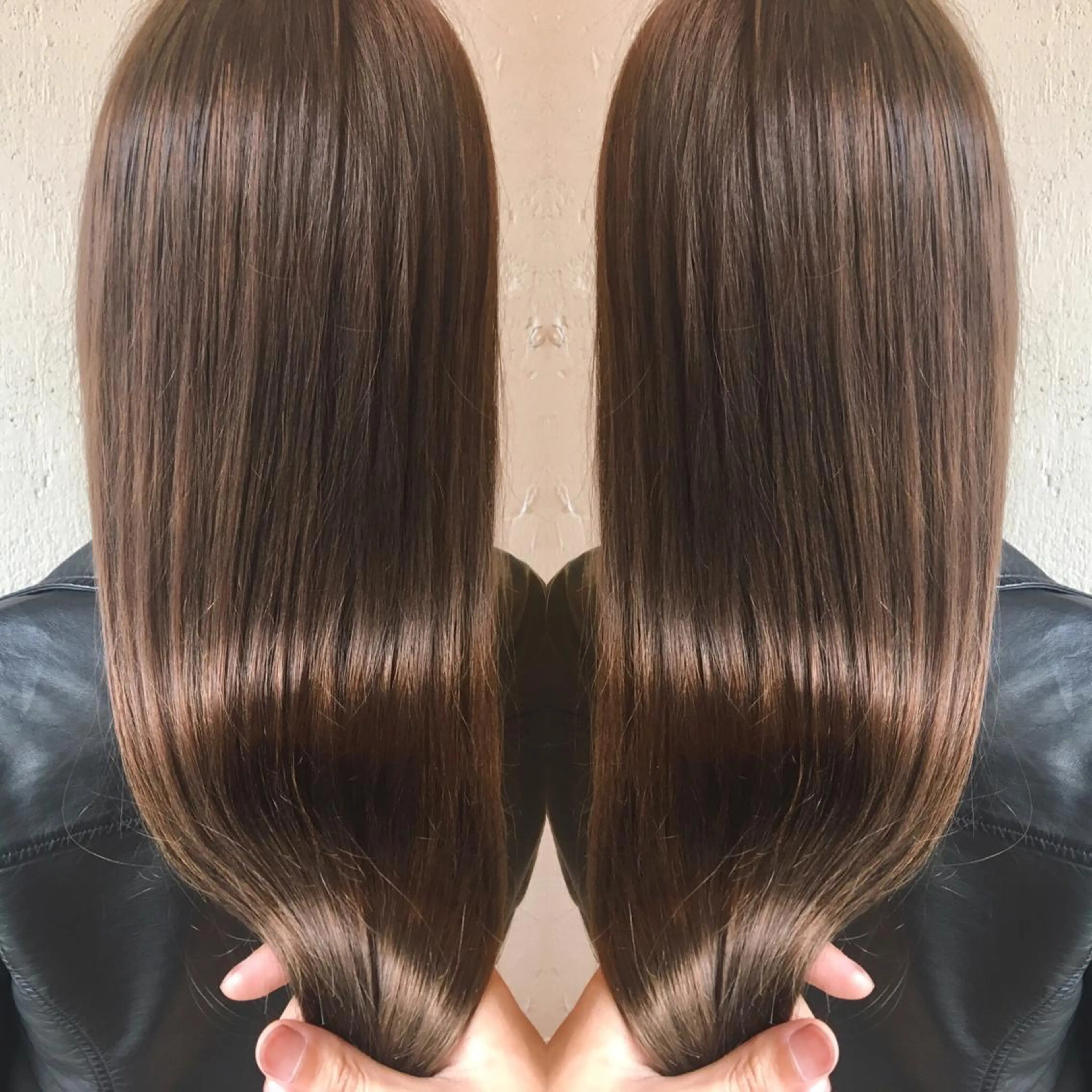 ロング カラー グレージュ オレンジ トリートメント レイヤー/大人メンズ パーマ🌀 平島拓也のヘアスタイル