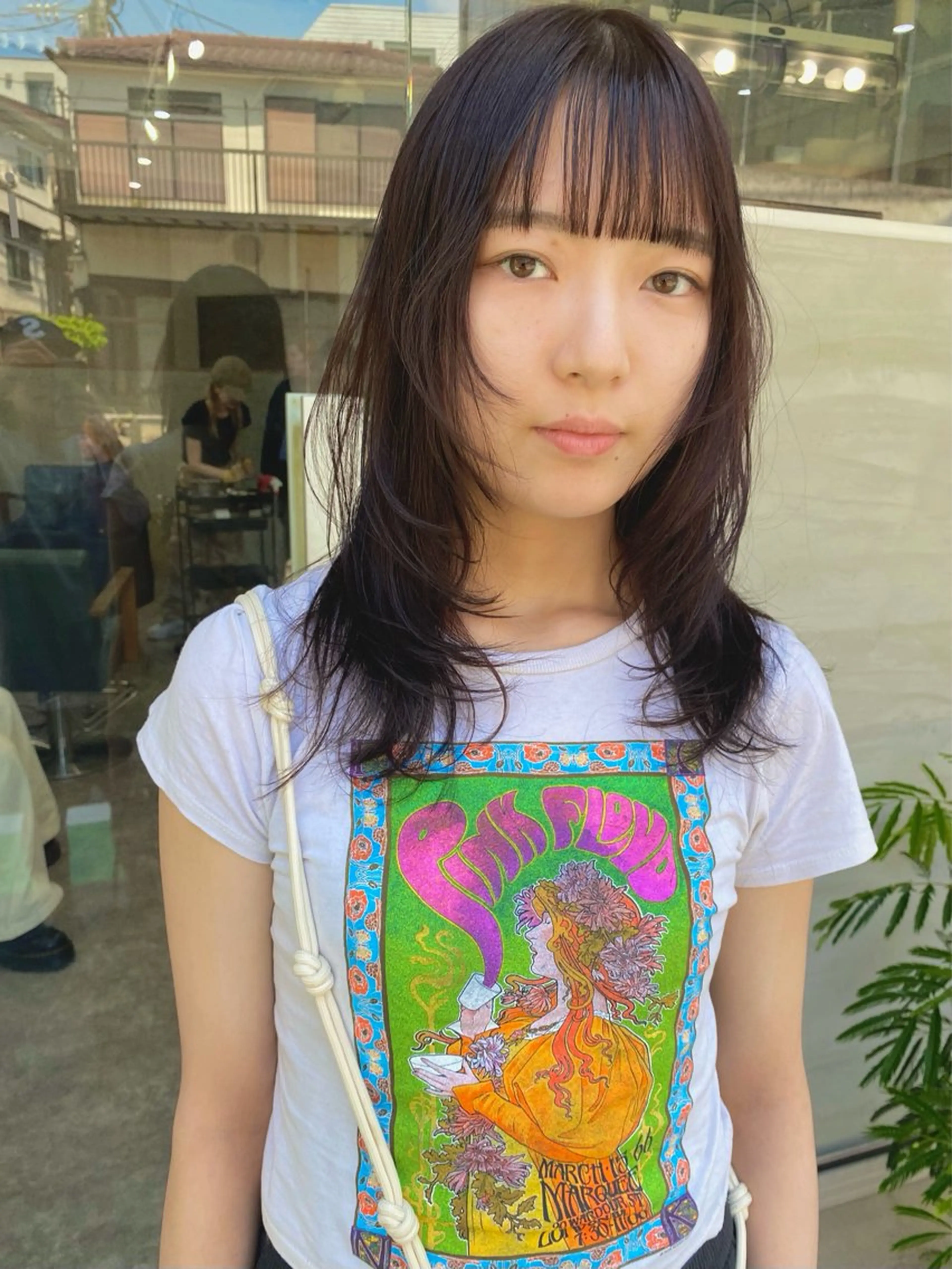 セミロング カラー パーマ オレンジ レイヤーカット カット ヘアカラー パーマ トリートメント 森貴裕/ベージュ/ パーマ/オリーブのヘアスタイル