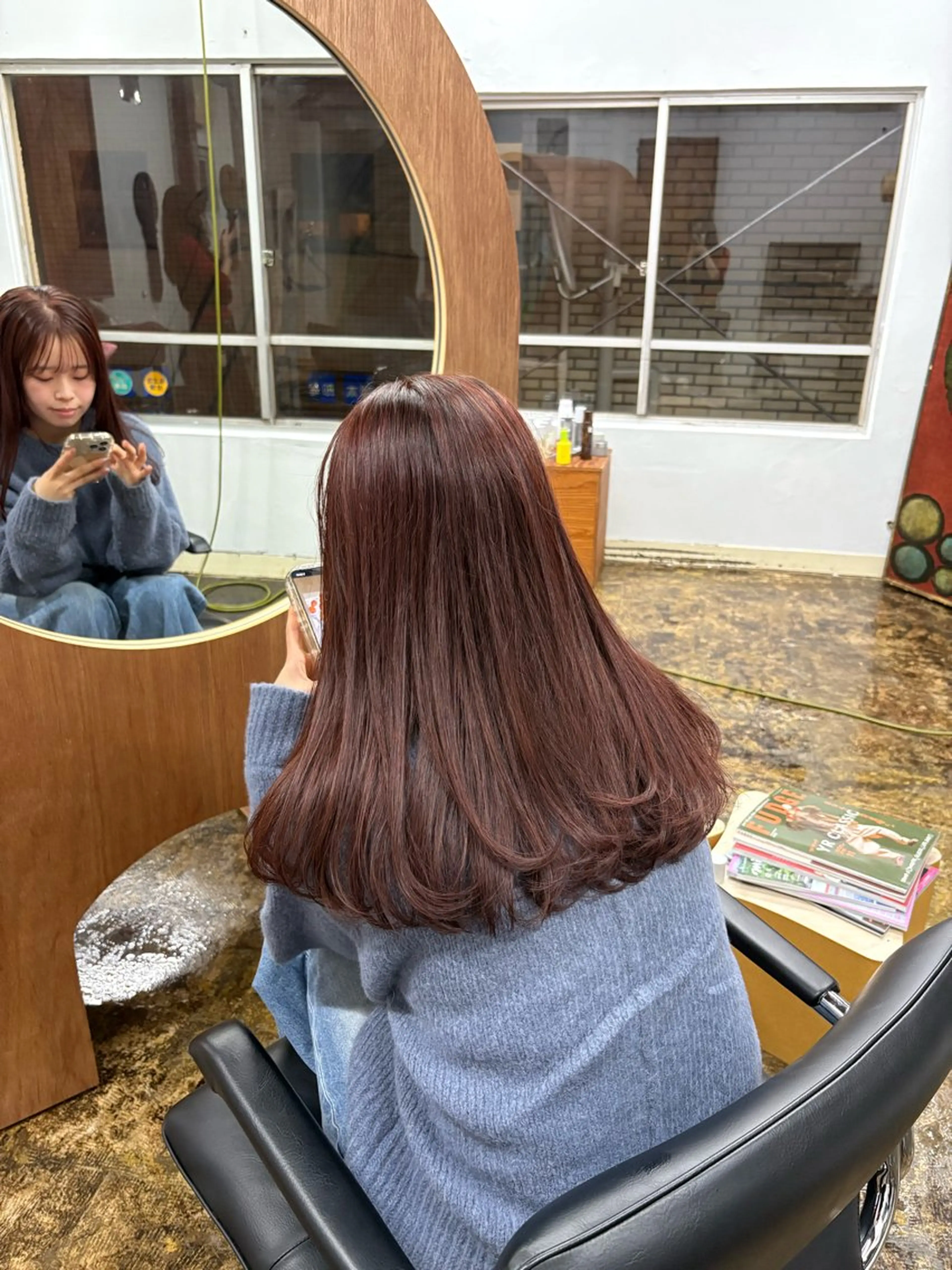 セミロング カラー ヘアアレンジ トリートメント カット ヘアカラー カワクボ ソラのヘアスタイル