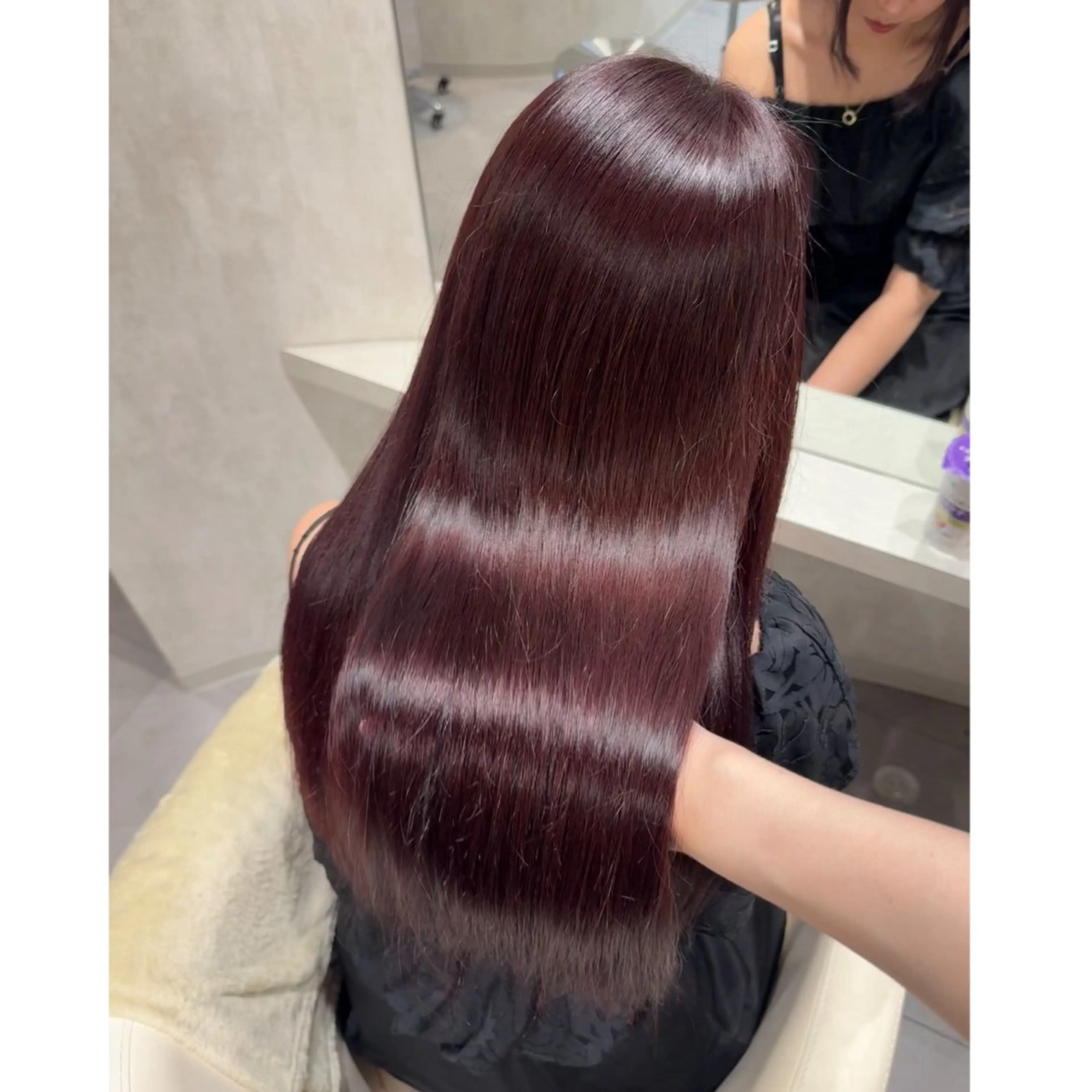 ロング カラー ヘアカラー トリートメント miyu /トレンド カラー×艶髪のヘアスタイル
