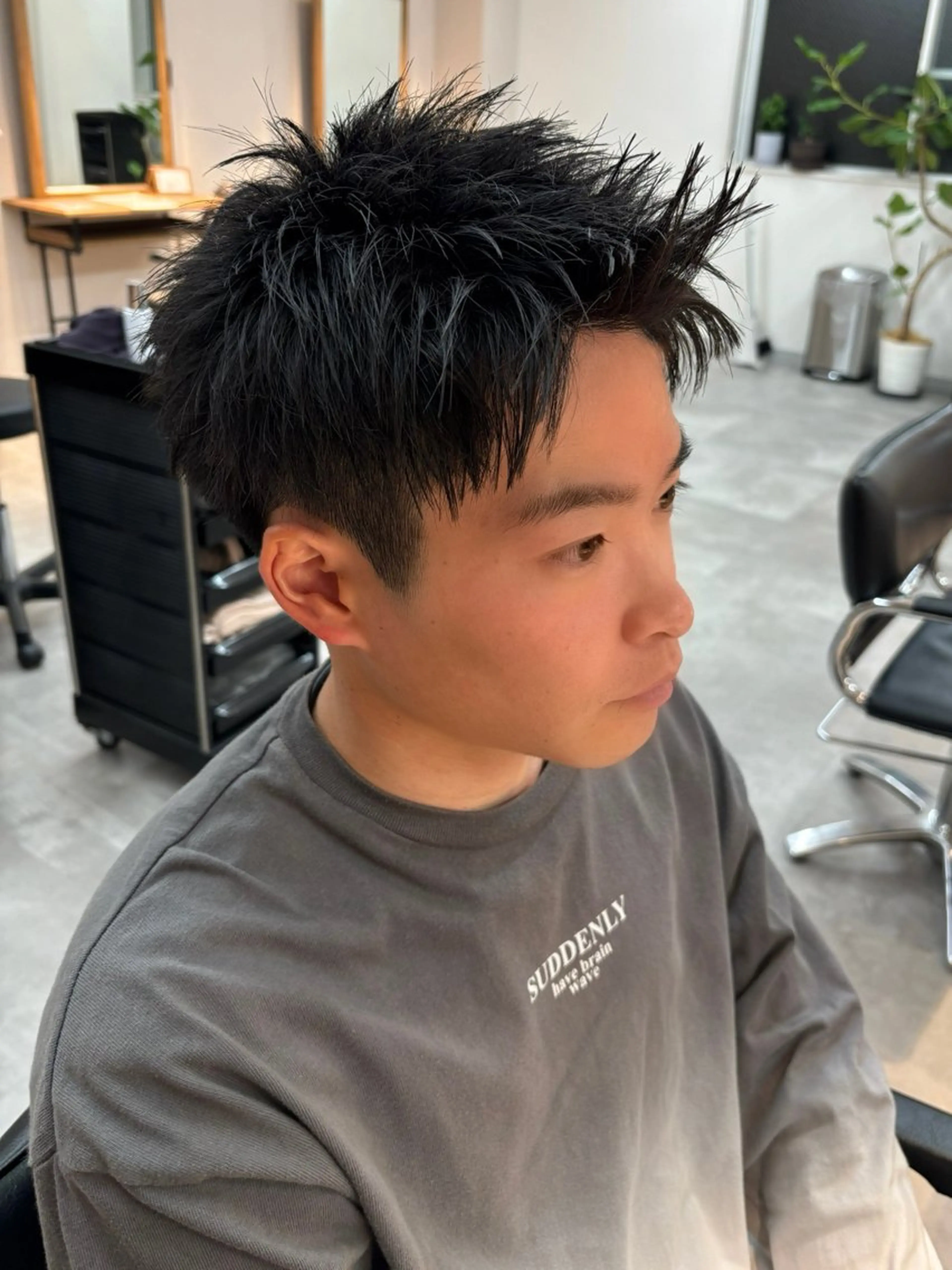 メンズ ビジネス メンズショート カット 保立/フェザーパーマ /メンズカット千葉のヘアスタイル