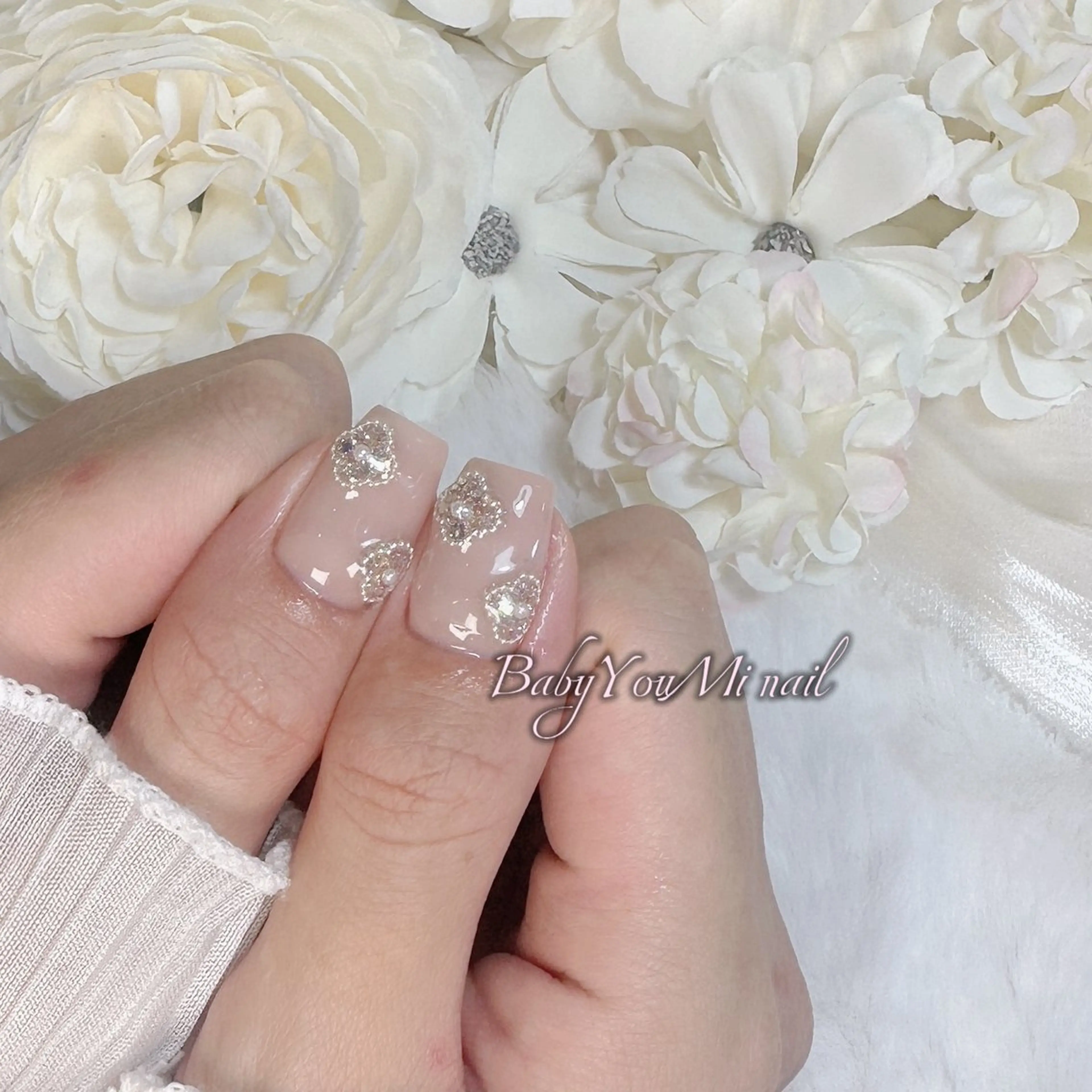 ネイル オーロラネイル 成人式 フットネイル フレンチネイル ジェルネイル ハンドネイル BabyYouMi nailのネイルデザイン