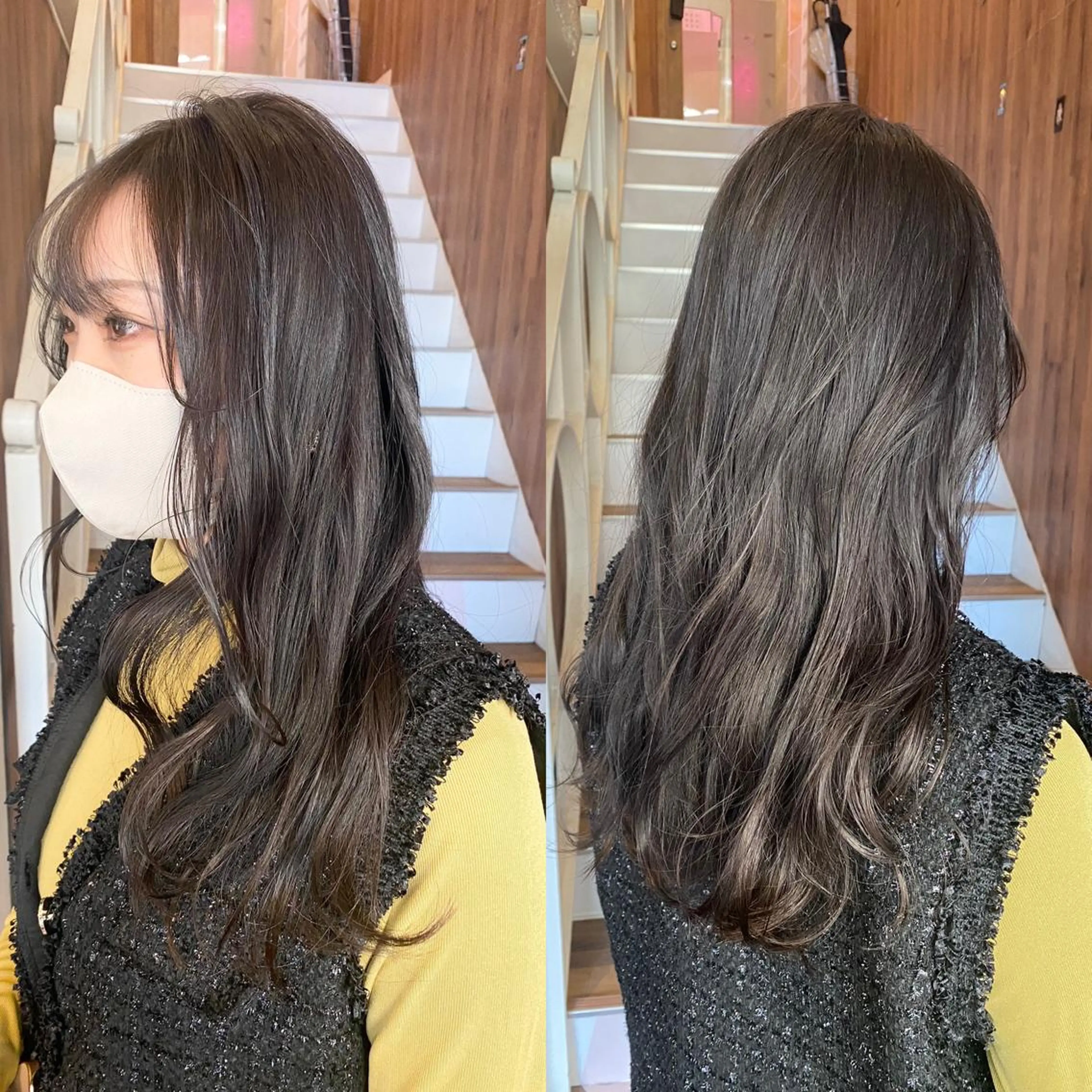 ロング カラー パーマ ヘアアレンジ アディクシーカラー 透明感カラー グレージュ ヘアカラー トリートメント 【暗め透明感カラー】 【インナー】小島良太のヘアスタイル
