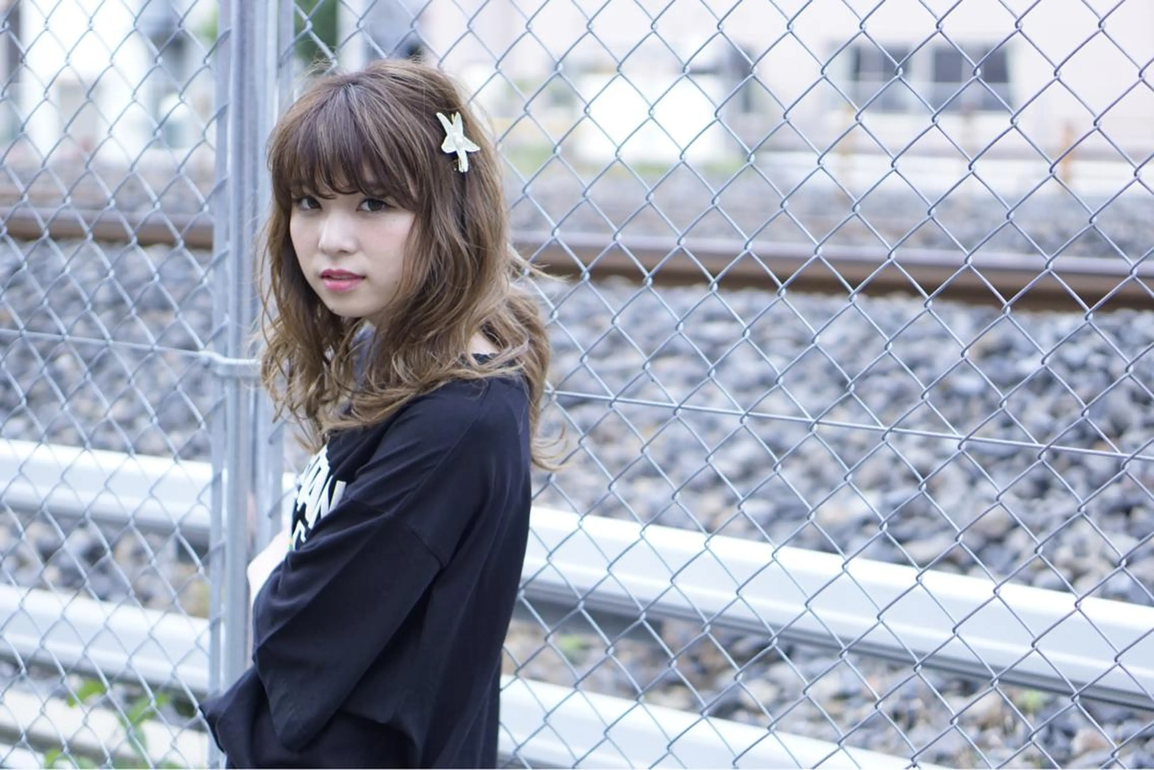 セミロング カラー パーマ 髪質改善、エクステ 山口卓哉のヘアスタイル