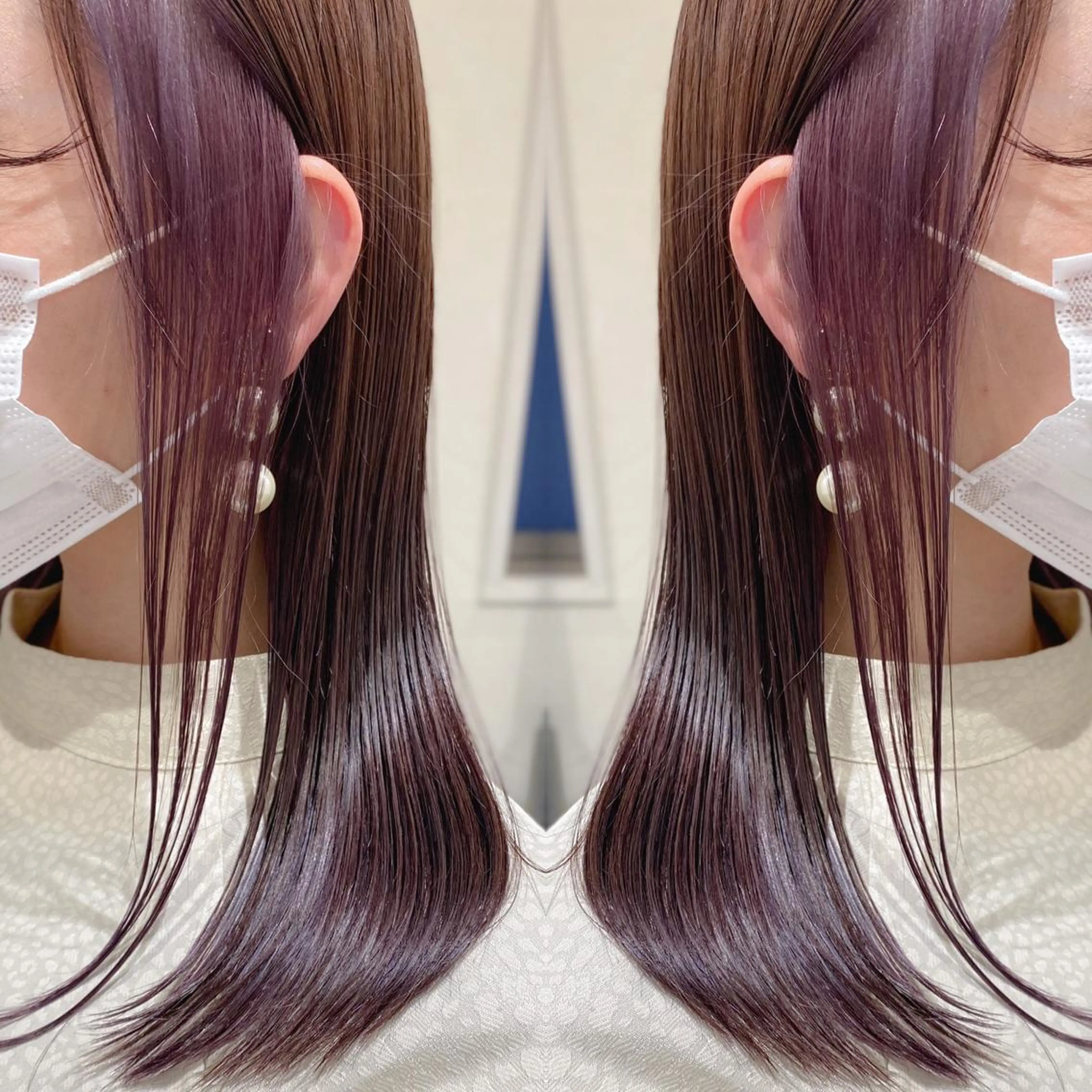 セミロング カラー ヘアアレンジ インナーカラー カット ヘアカラー トリートメント 竹内啓太 ボブのヘアスタイル