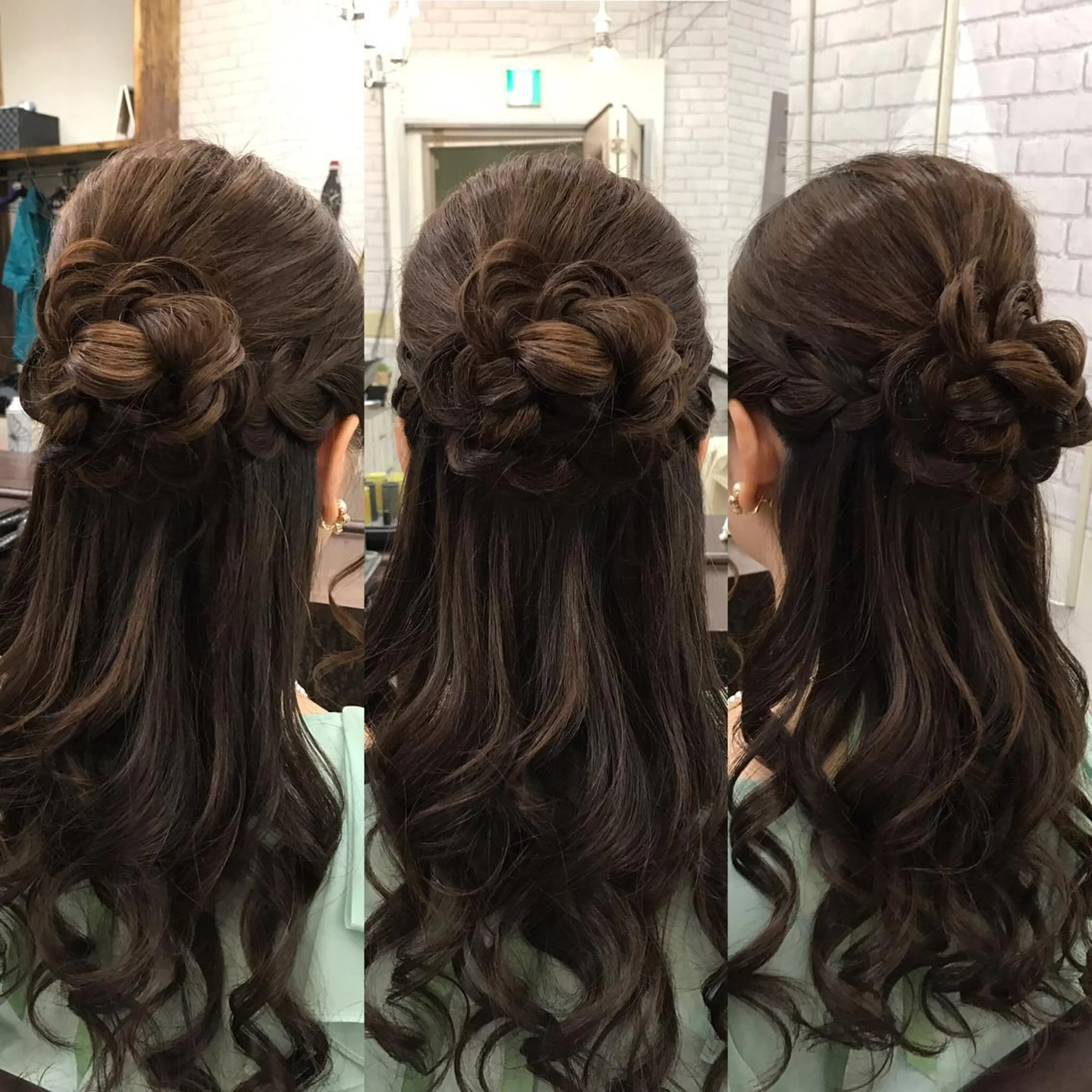 ロング ヘアアレンジ ハーフアップ 大賀 海夕の眉毛・アイブロウイメージ