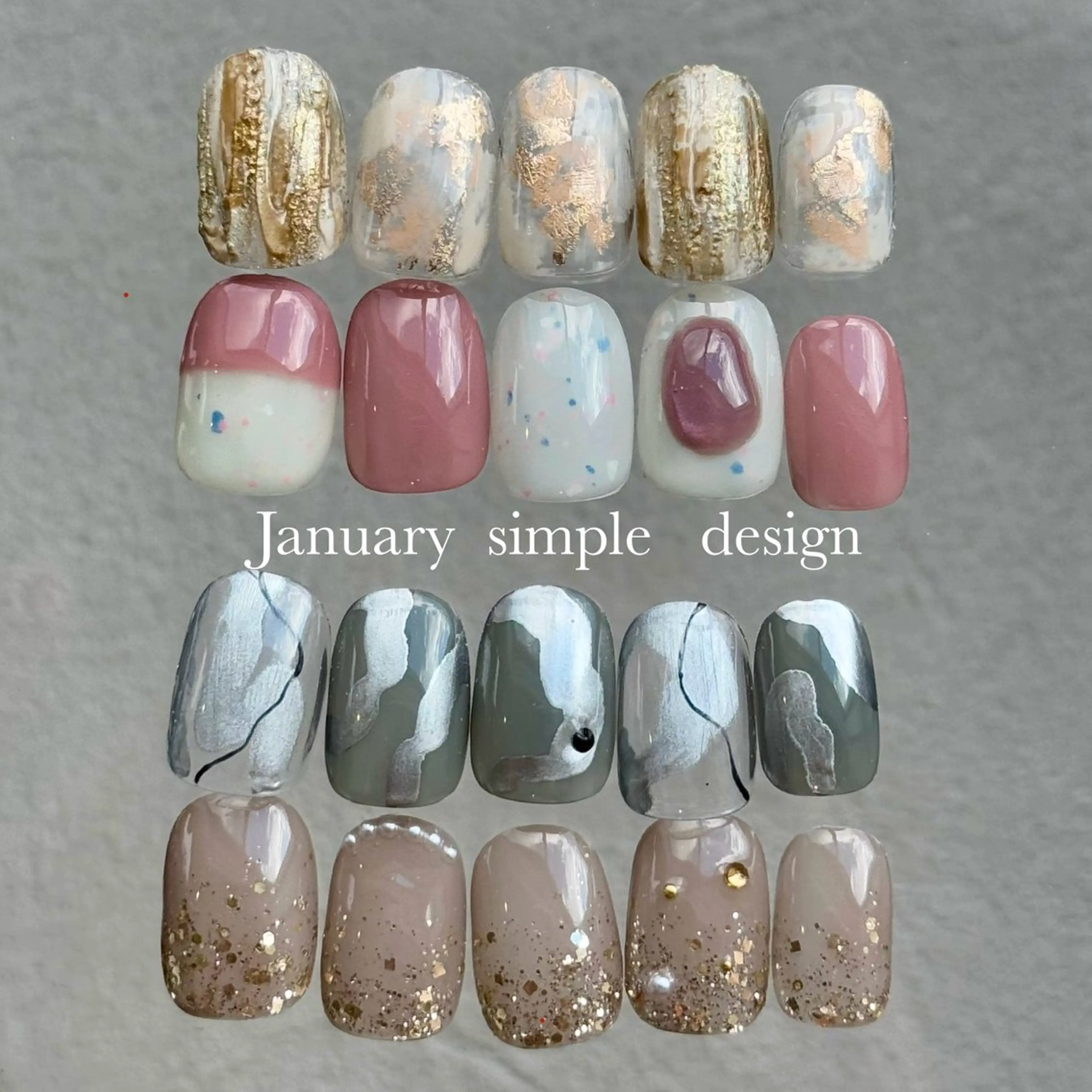 ネイル アートネイル ジェルネイル ゴールド 持ち込み ニュアンスネイル ハンドネイル norme_ akiのネイルデザイン