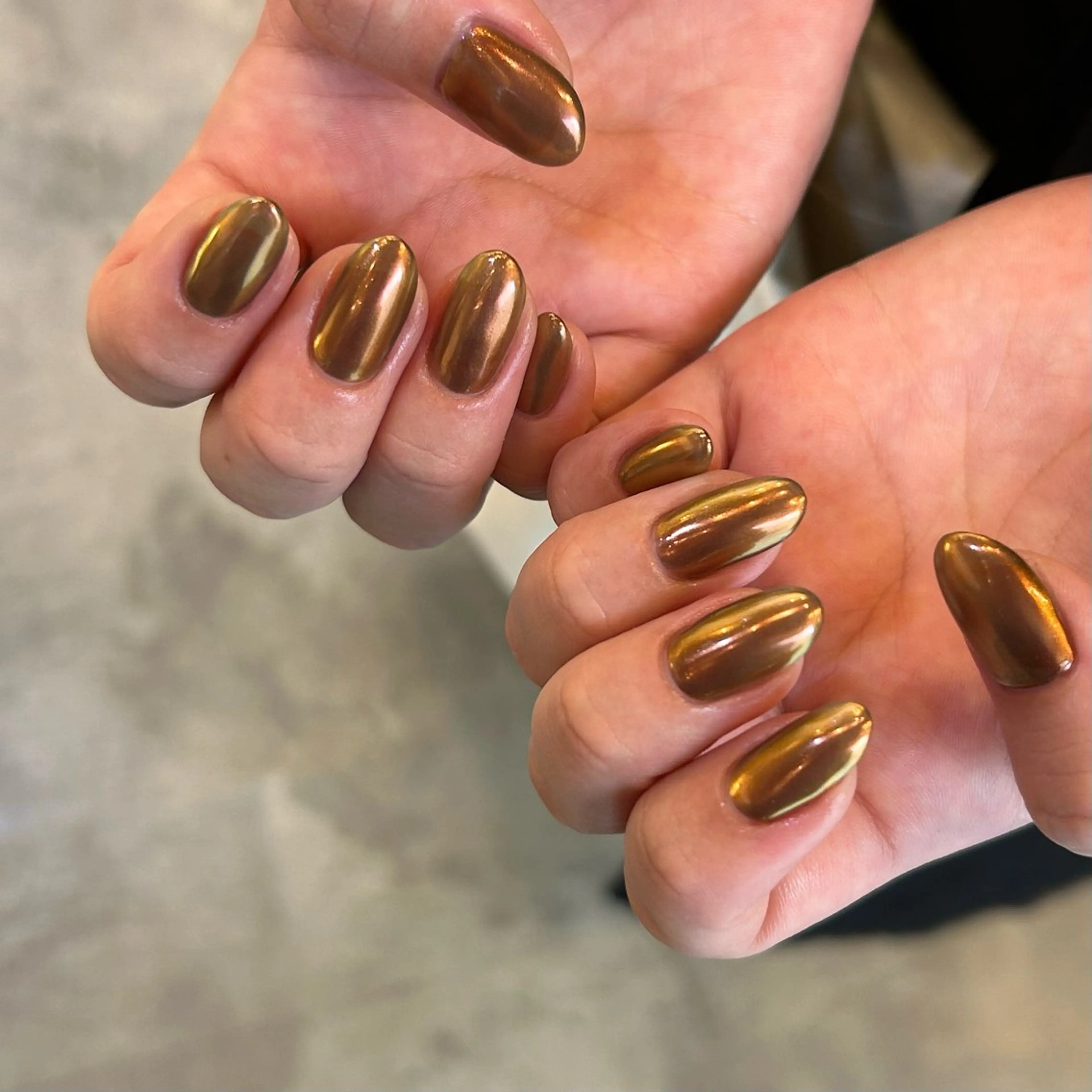 ネイル ミラーネイル ワンカラーネイル Yumi 広尾→銀座のネイルデザイン