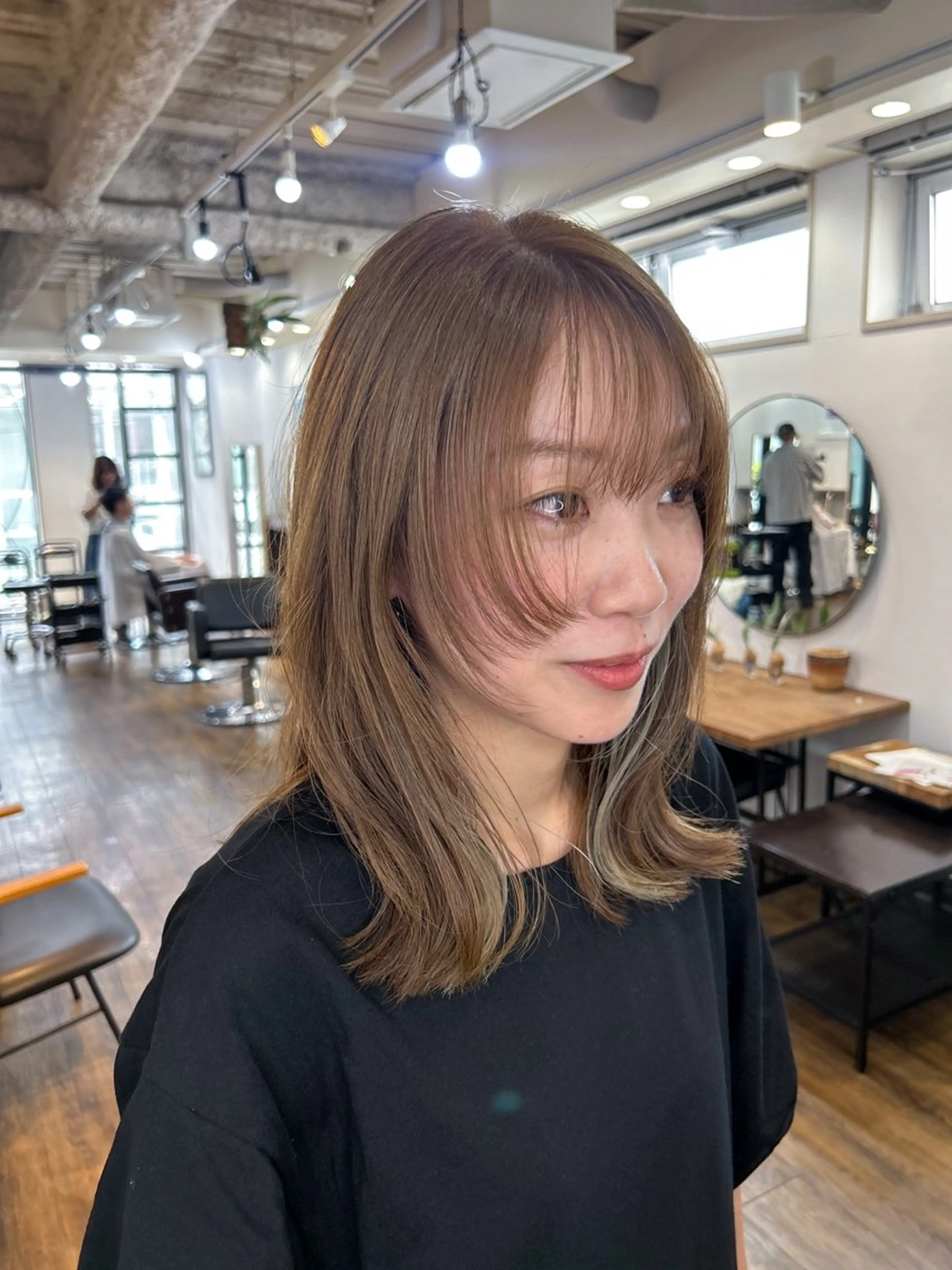 ミディアム こむぎ/ky-go6 ボブ/レイヤーのヘアスタイル