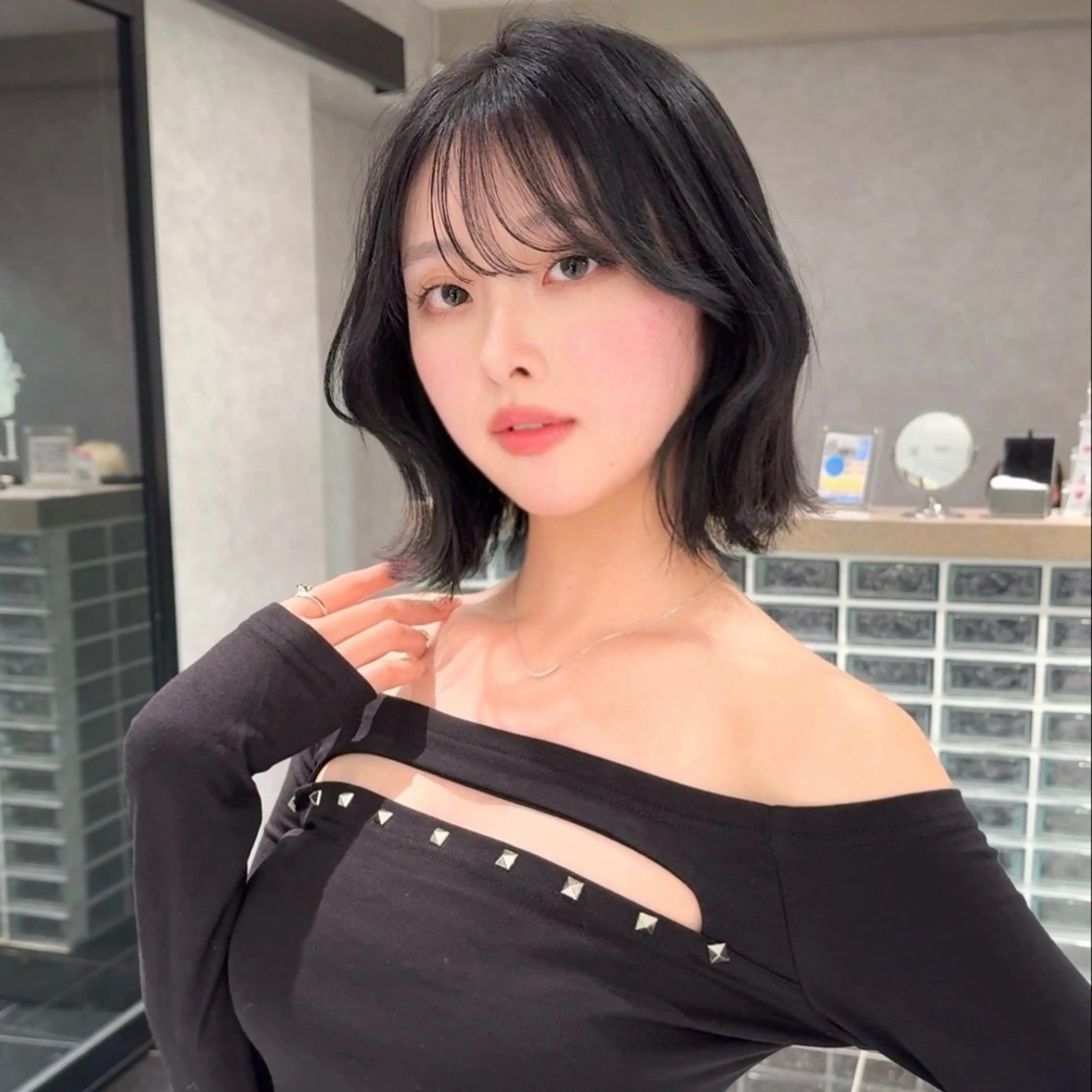 ショート ボブ くびれヘア 縮毛矯正 カット 縮毛矯正 トリートメント 透明感カラー/艶髪/ 縮毛矯正/たくまのヘアスタイル