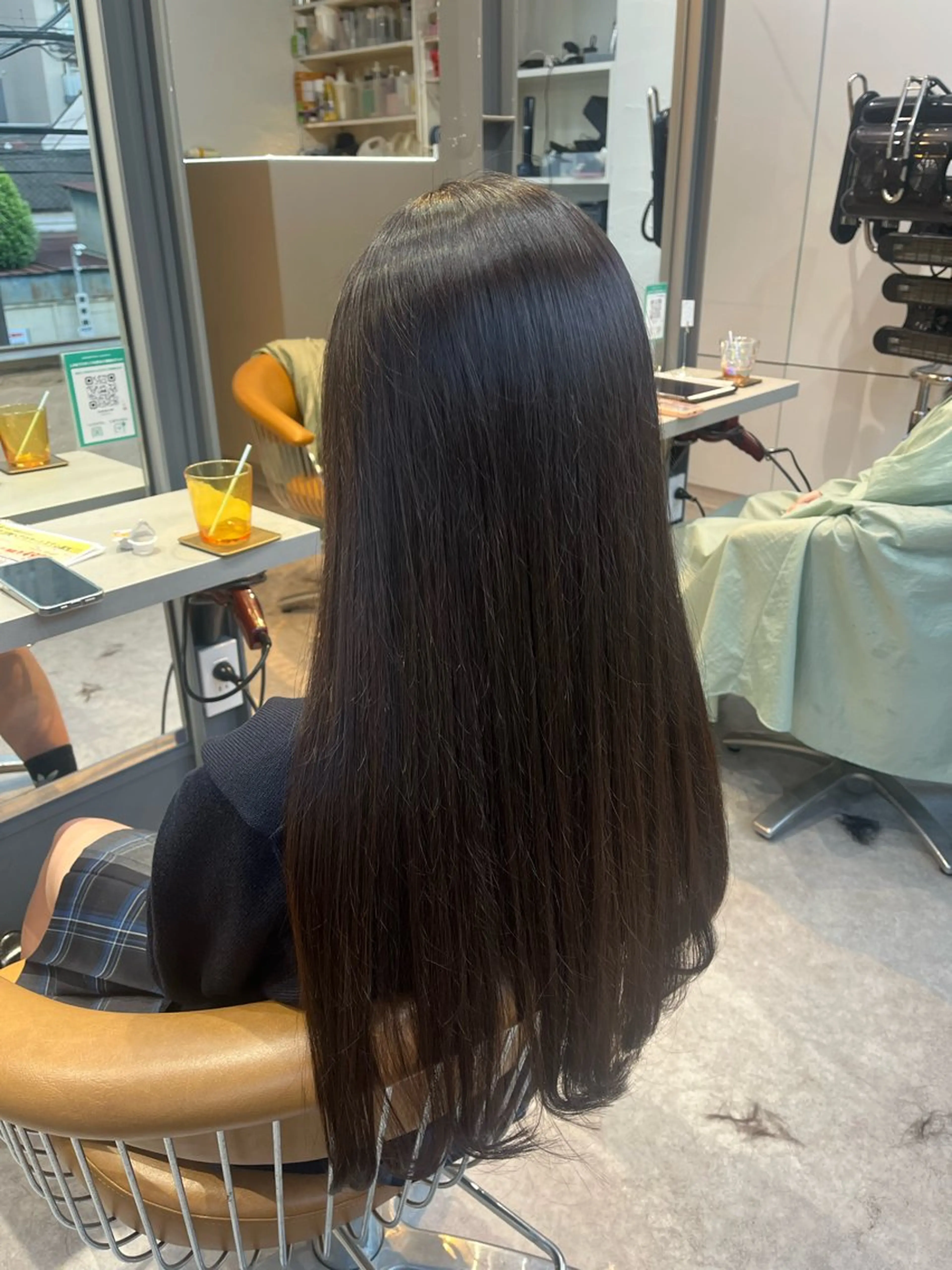 ロング カット 縮毛矯正 うしだ かおるのヘアスタイル