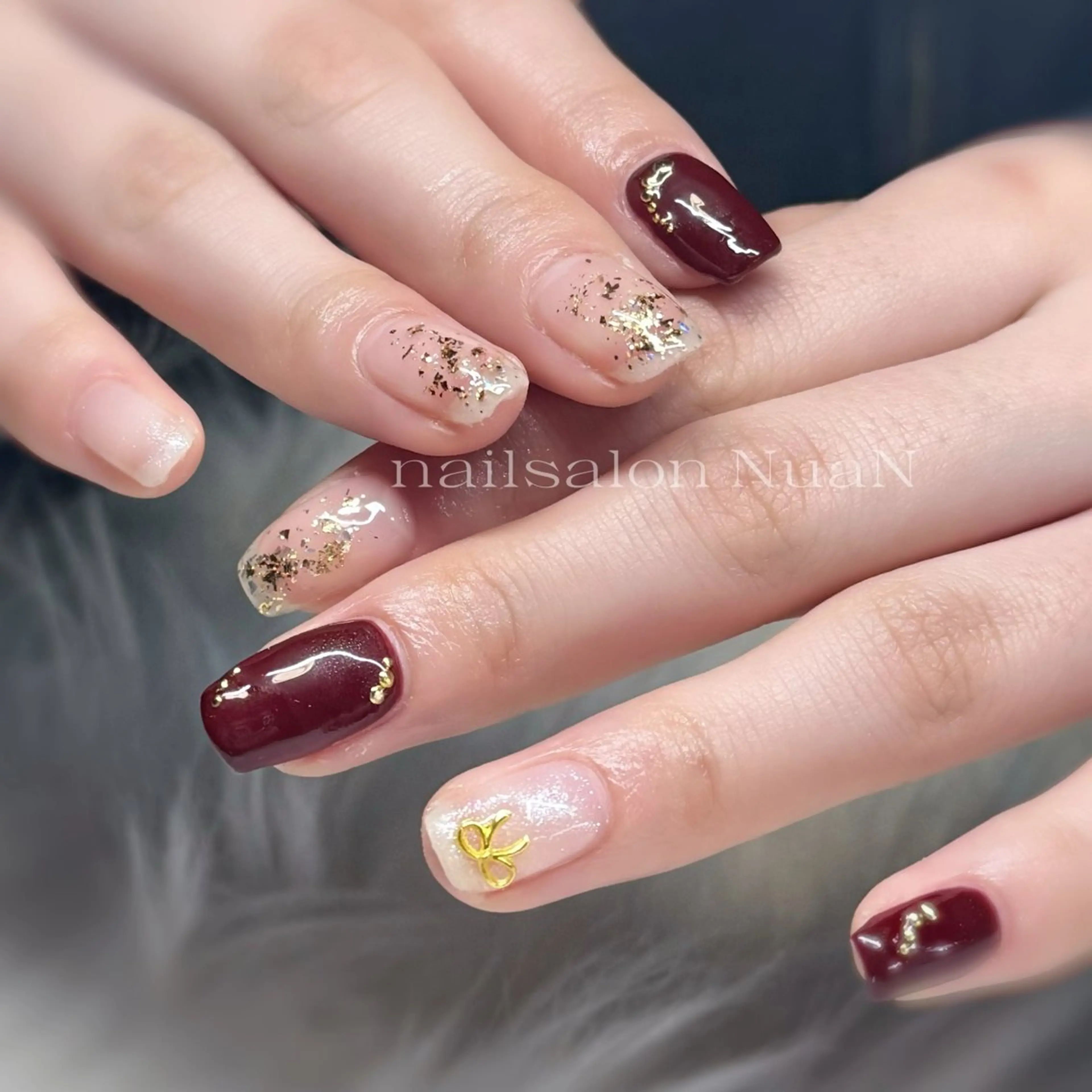 ネイル ハンドネイル NuaN ミニモ停止中のネイルデザイン