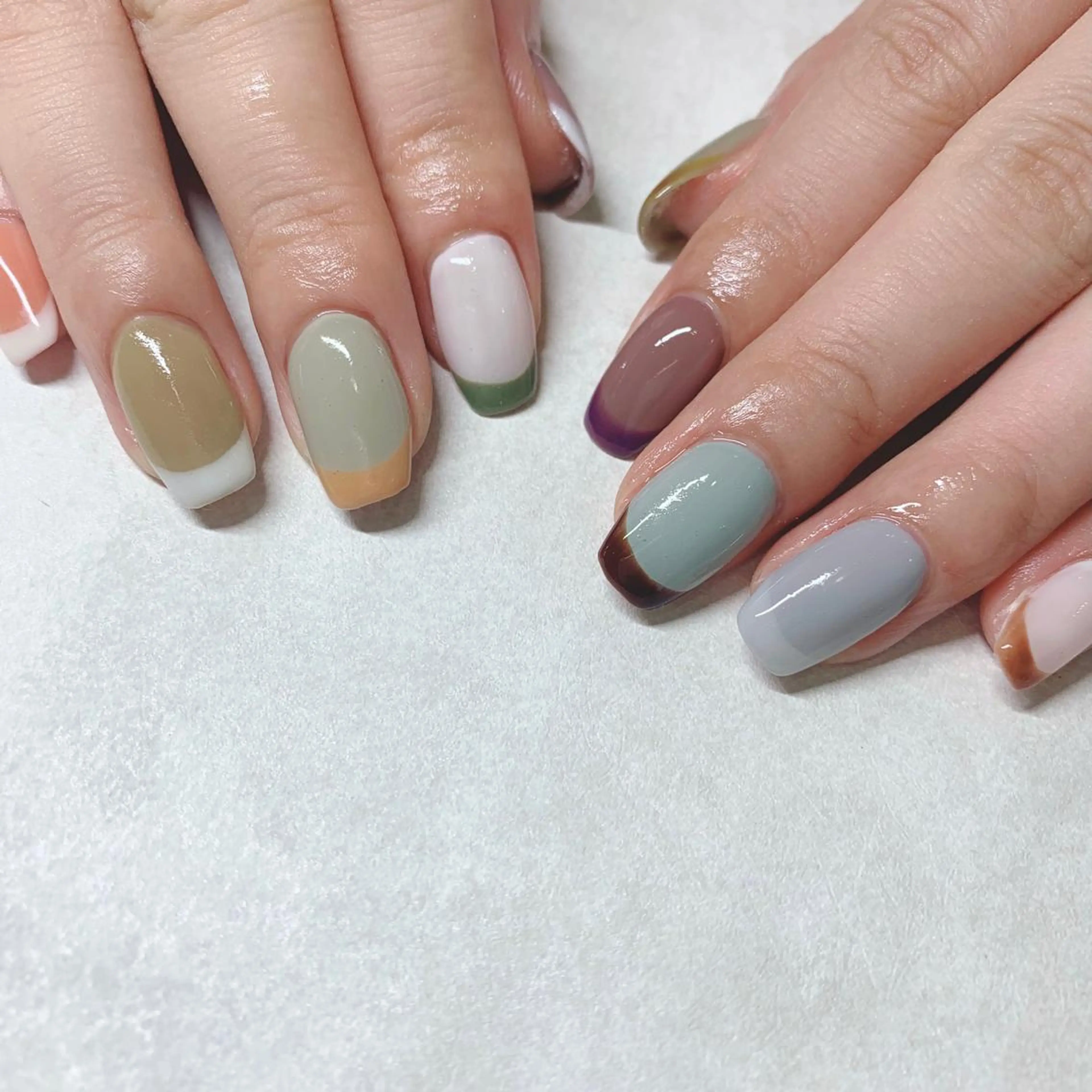 カラー ネイル ハンドネイル Cozy_ ilumのネイルデザイン