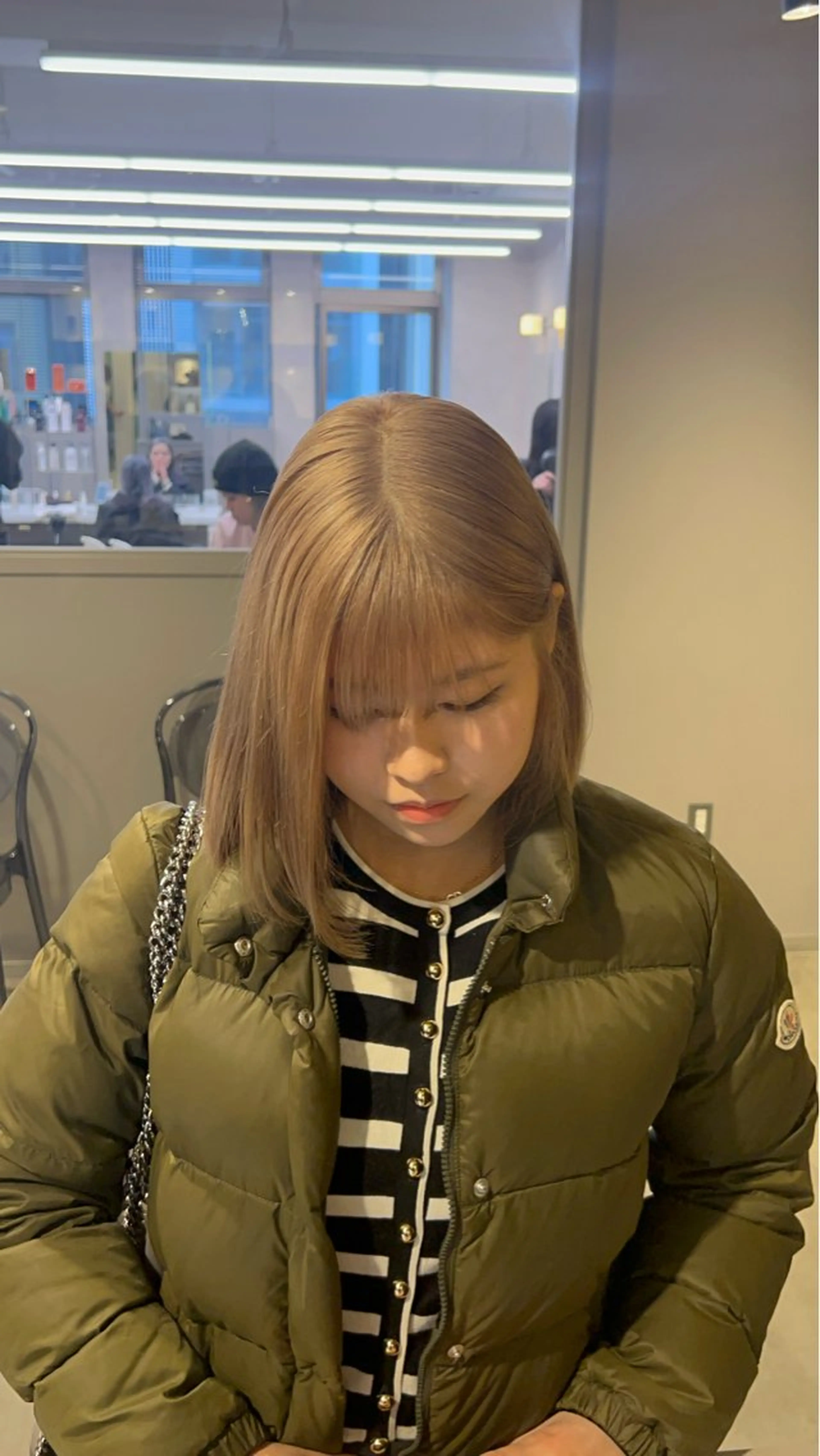 ショート カラー パーマ ヘアアレンジ メンズ キッズ ブリーチなしカラー/ ブラウン/レイヤーのヘアスタイル