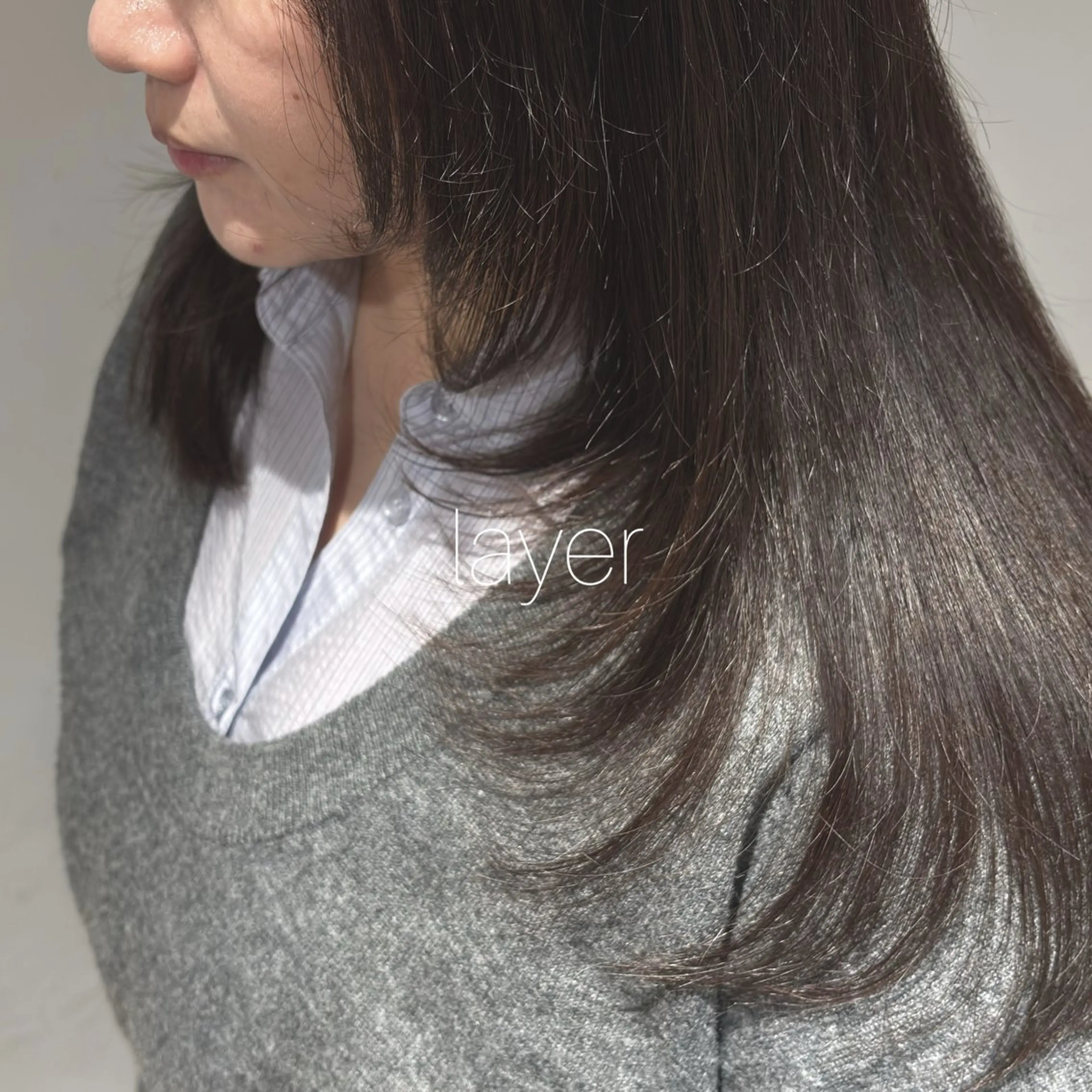 セミロング カット トリートメント 𓅰なかがわ ふみな𓅯のヘアスタイル