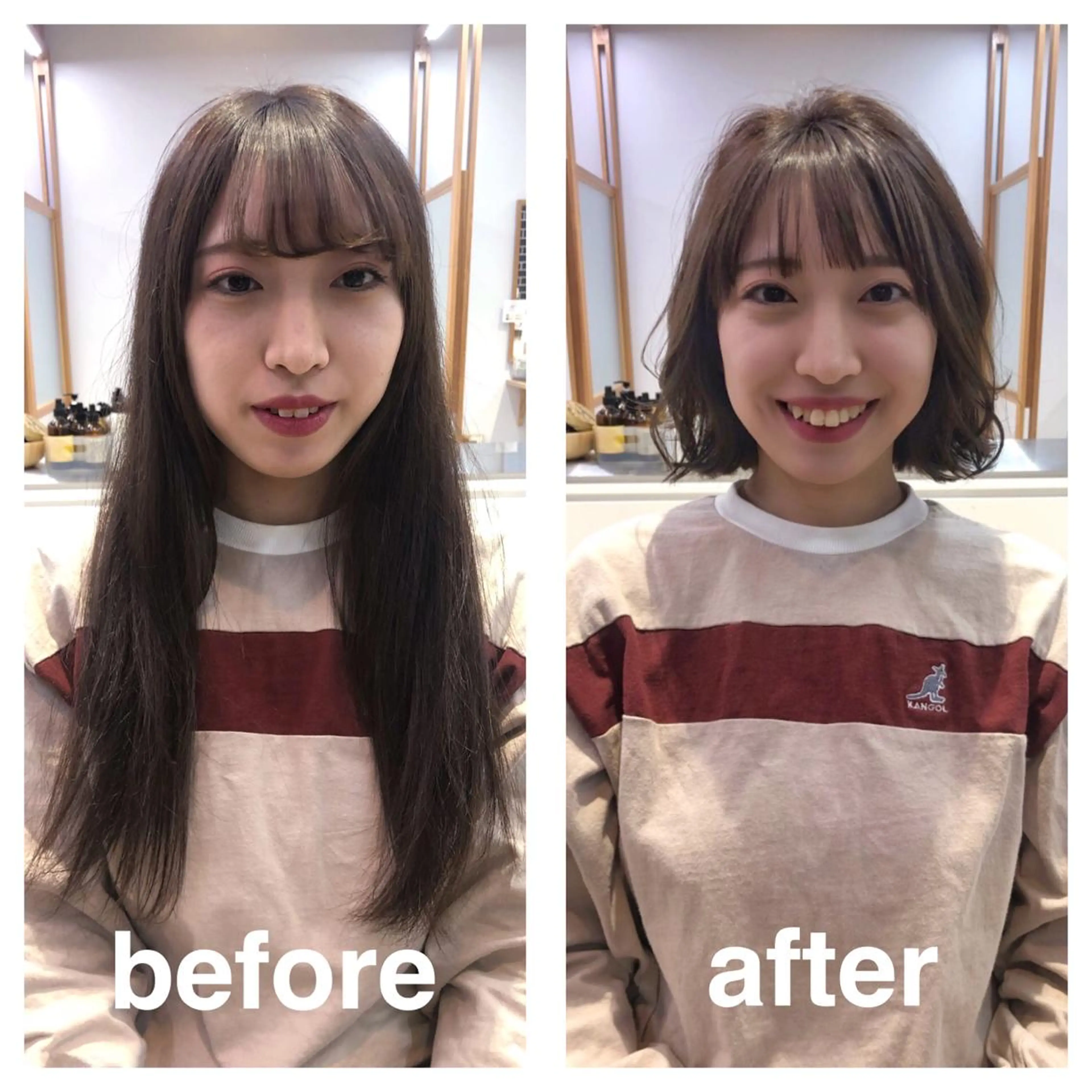 ショート 切りっぱなしボブ ボブ 中村 美穂のヘアスタイル