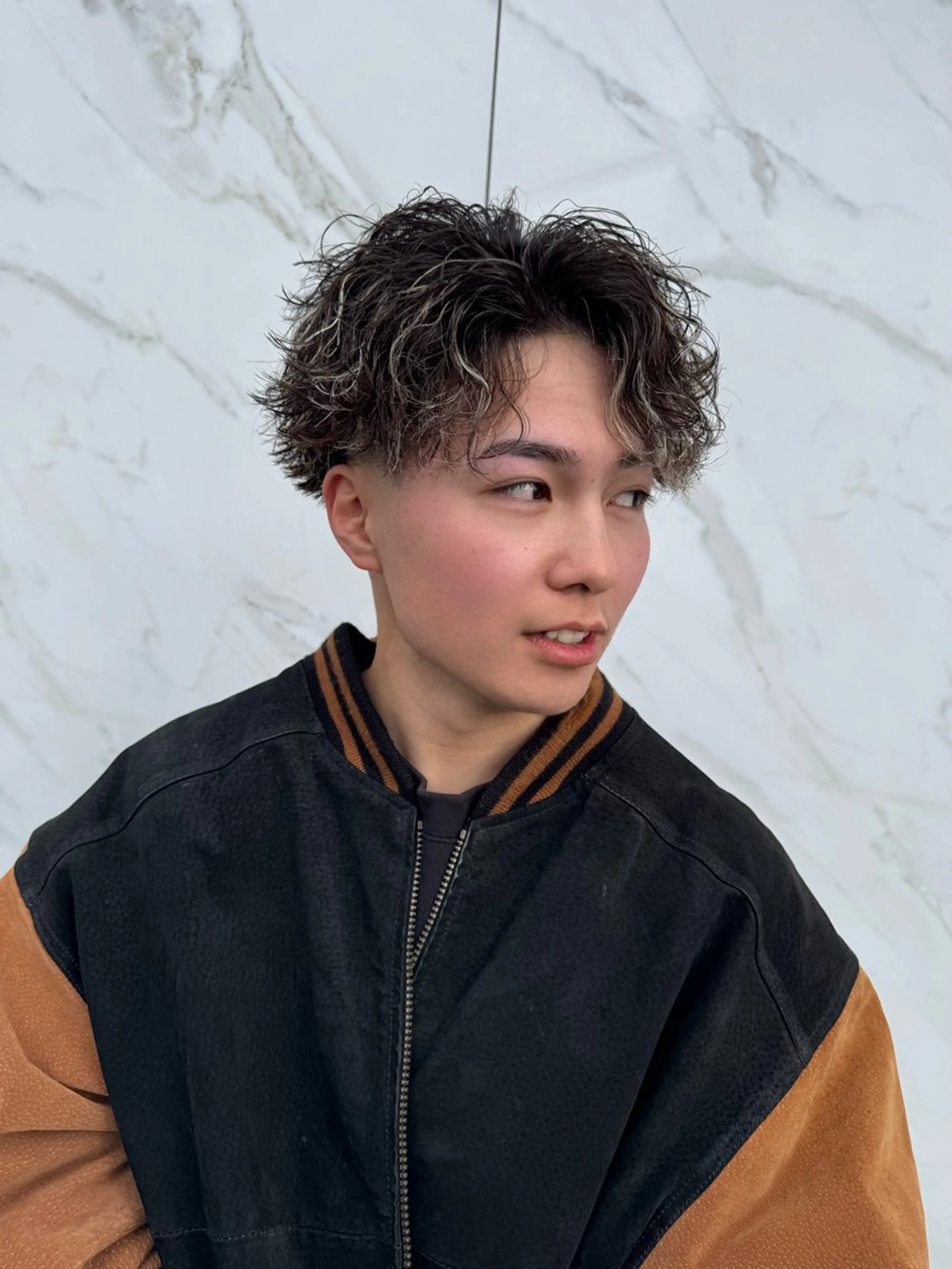 カラー パーマ メンズ カット ヘアカラー パーマ ALEAP owl 平野 宏樹のヘアスタイル