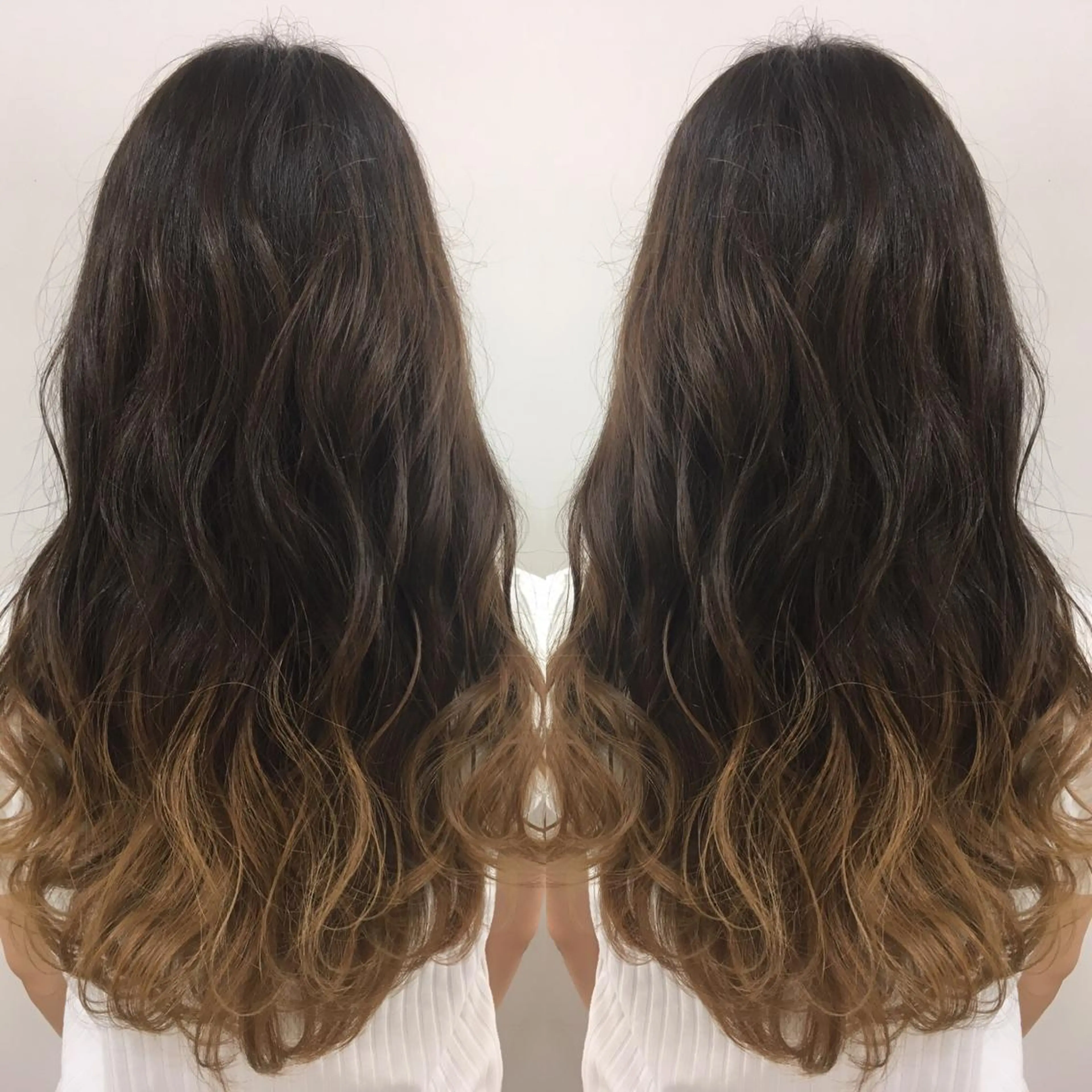 セミロング ロング カラー 髪質改善 中川　翔のヘアスタイル