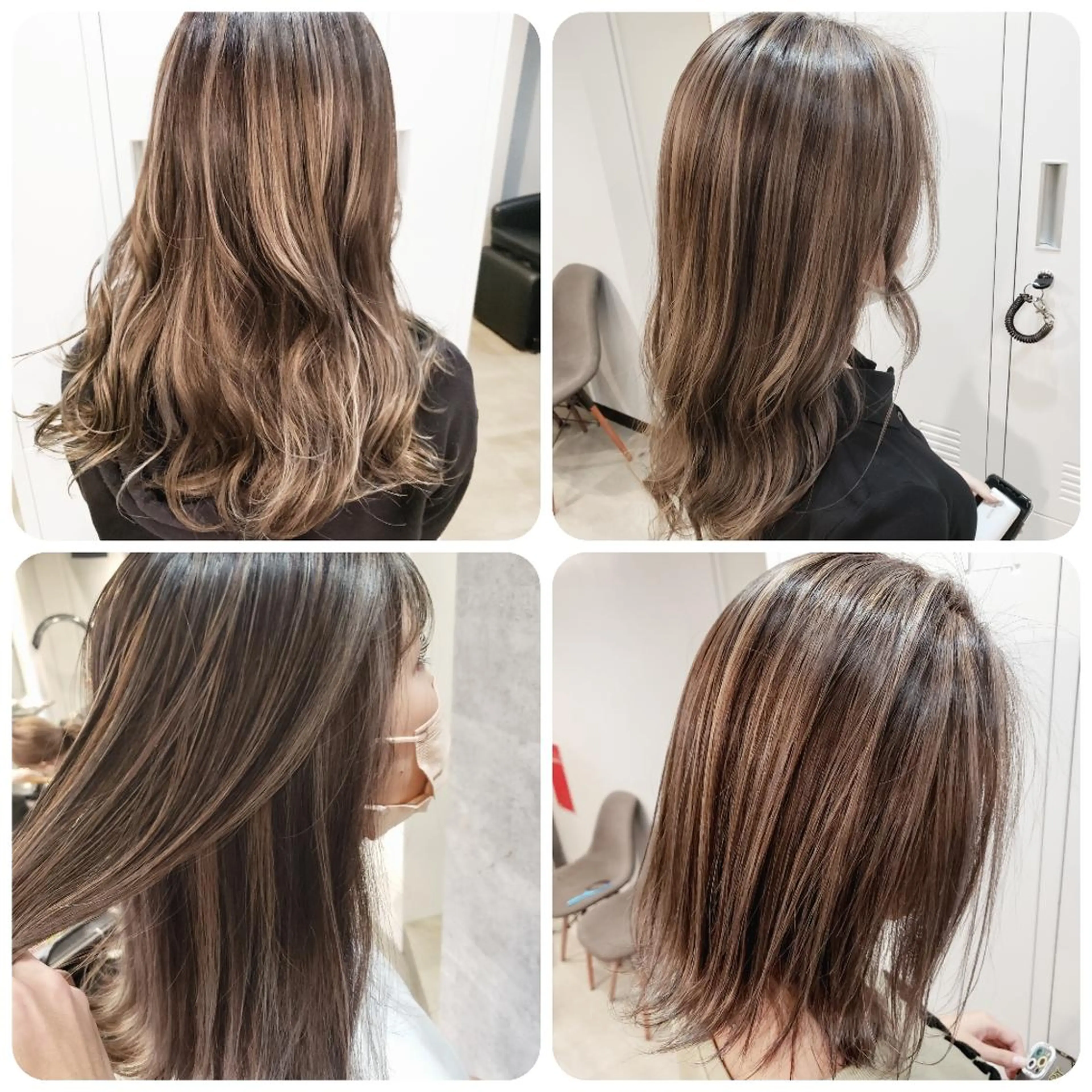 セミロング カラー ハイライトカラー ハイライト ヘアカラー トリートメント ミルクティー特化 🌈島内　琢真🌈のヘアスタイル