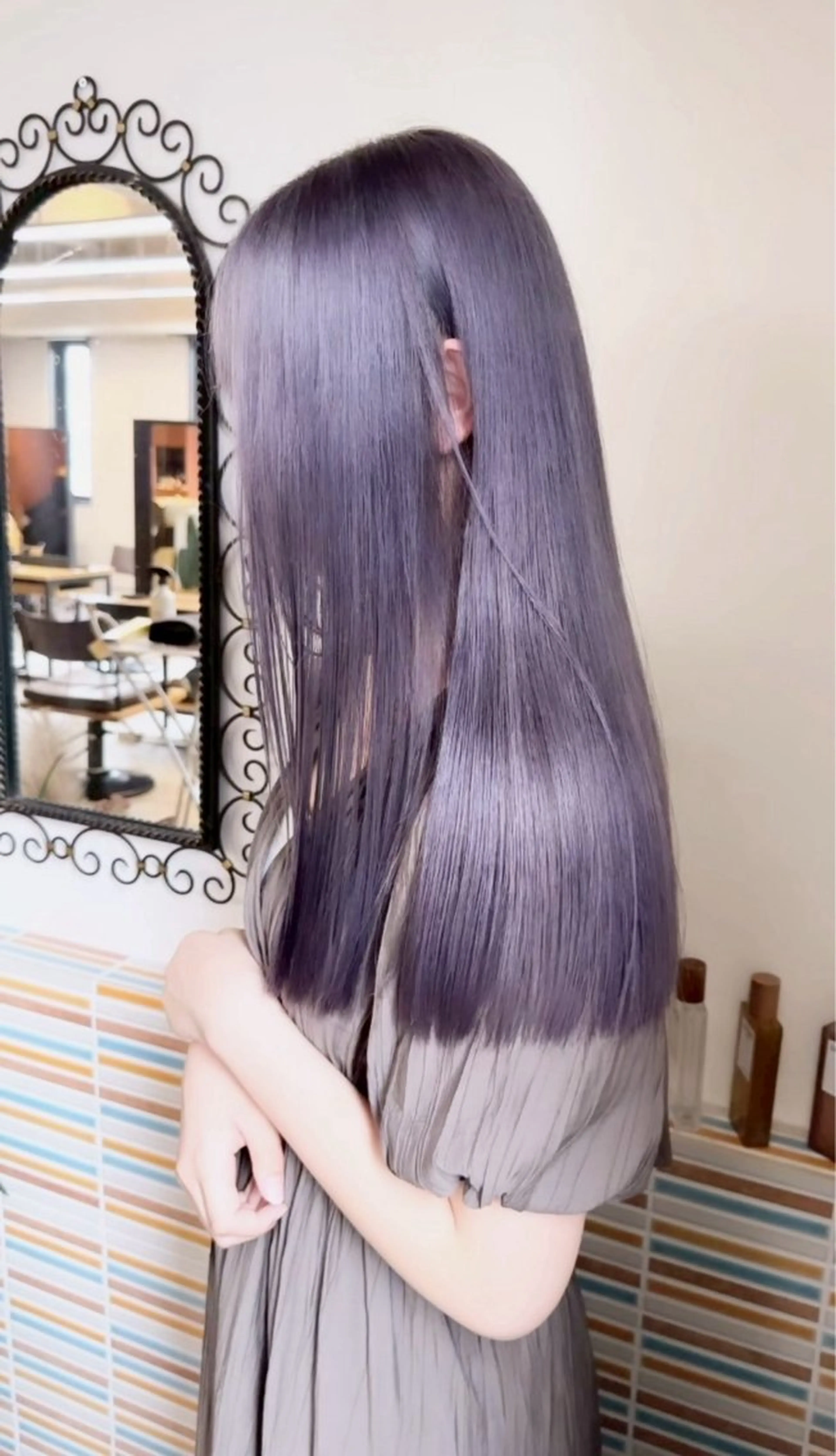 ロング カラー ヘアカラー ホワイトカラー/梅田 デザインカラー/しんのヘアスタイル