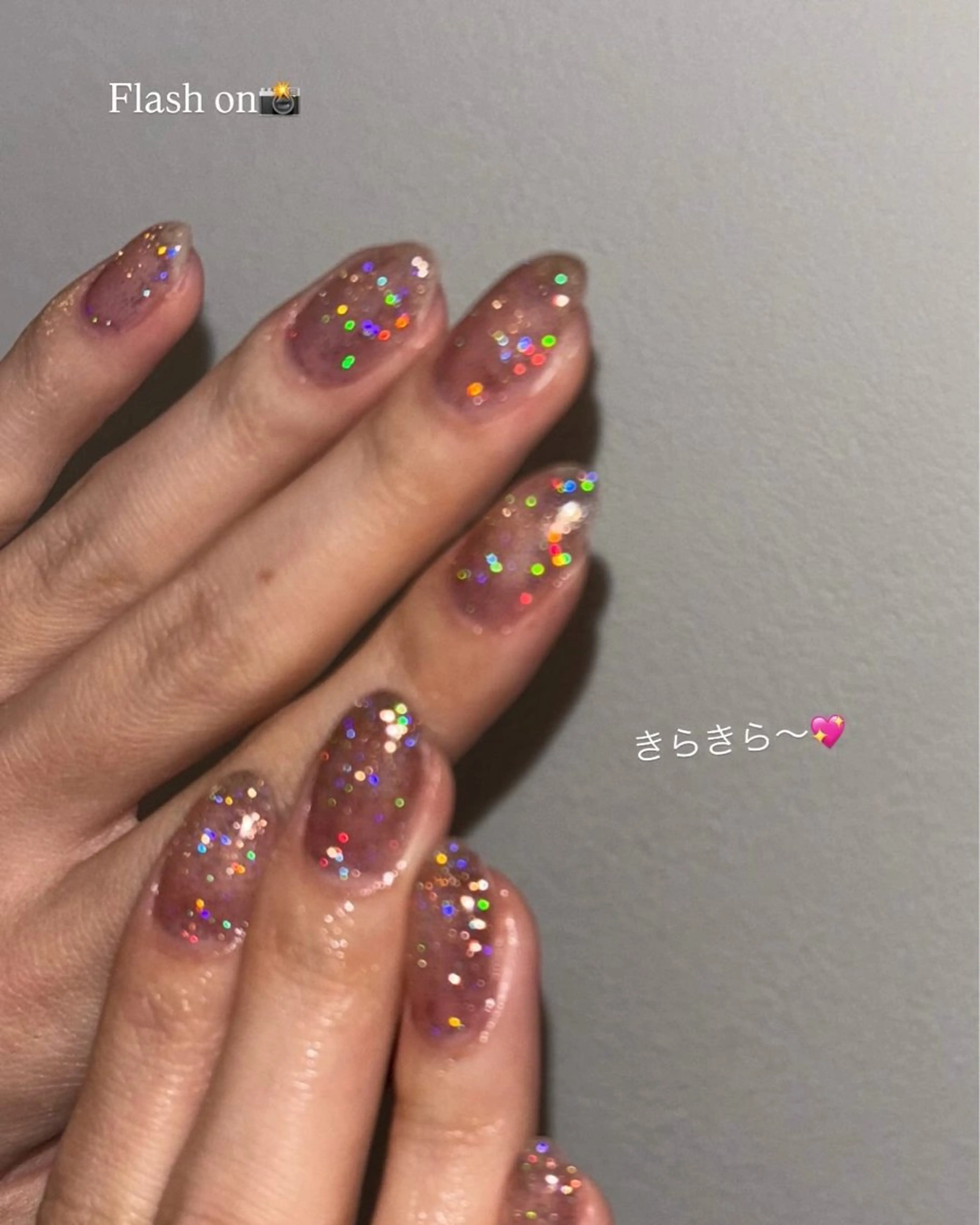ネイル フラッシュネイル ラメ(グリッター) ワンカラーネイル ハンドネイル Ballie/ Mizukiのネイルデザイン