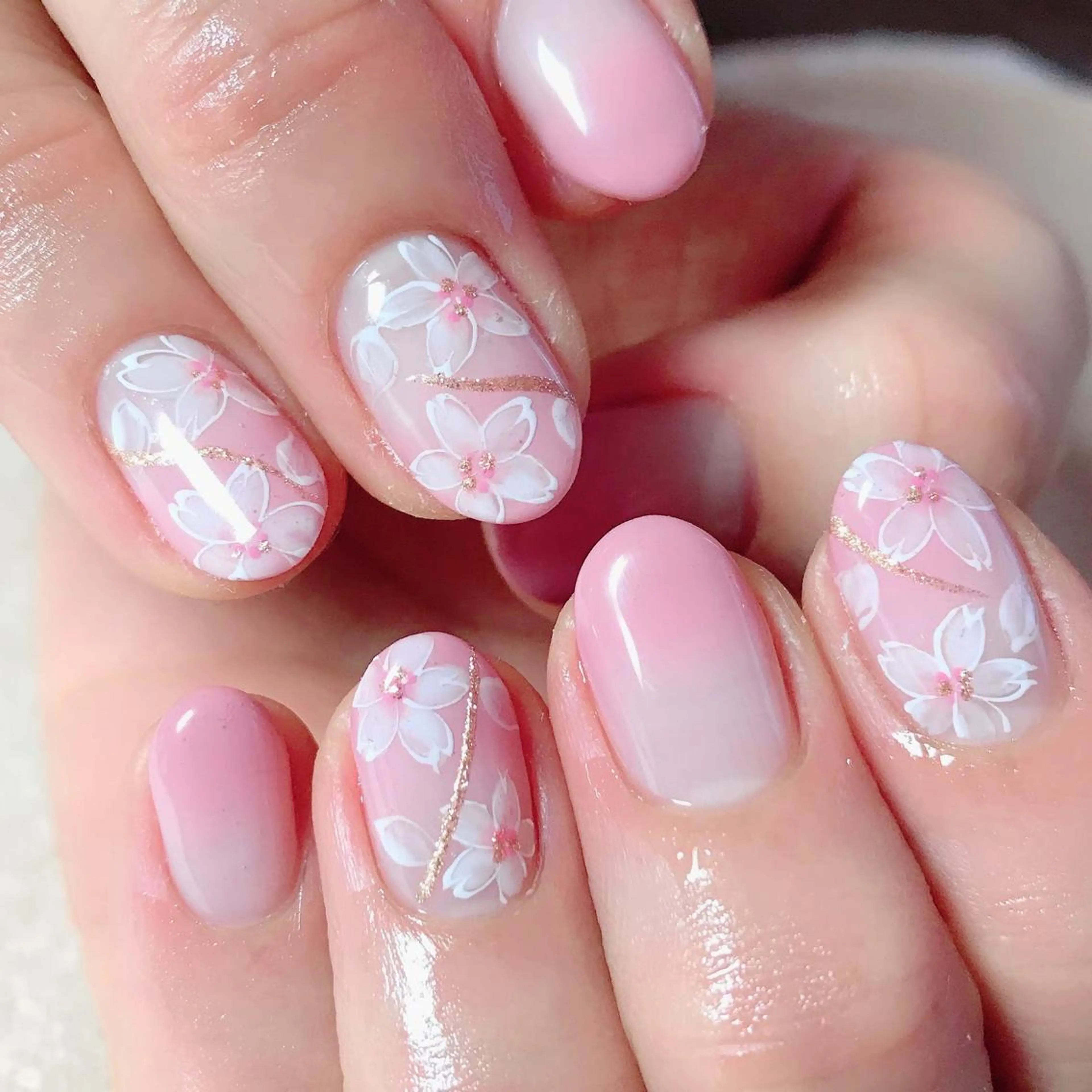 ネイル 桜ネイル 春ネイル 春日井ネイルサロン iroのネイルデザイン