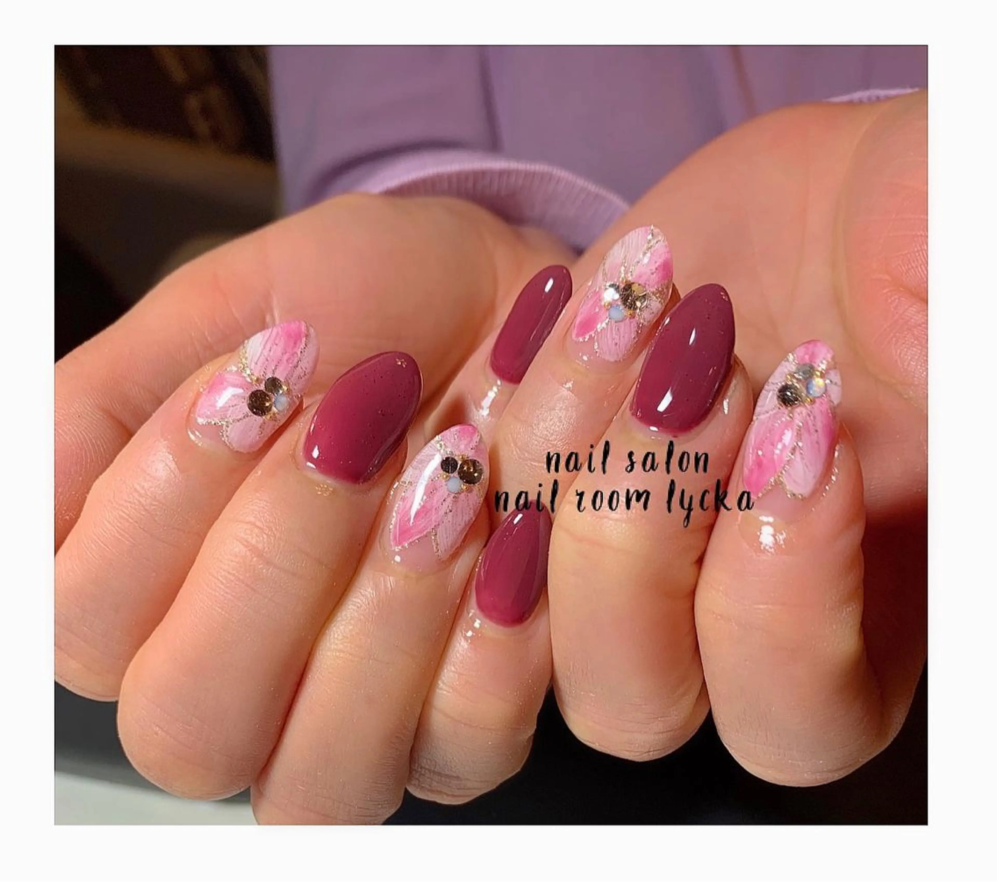 ネイル ジェルネイル パラジェル 冬ネイル ﾈｲﾙﾙｰﾑﾘｯｶ 𝐦𝐚𝐲𝐮のネイルデザイン