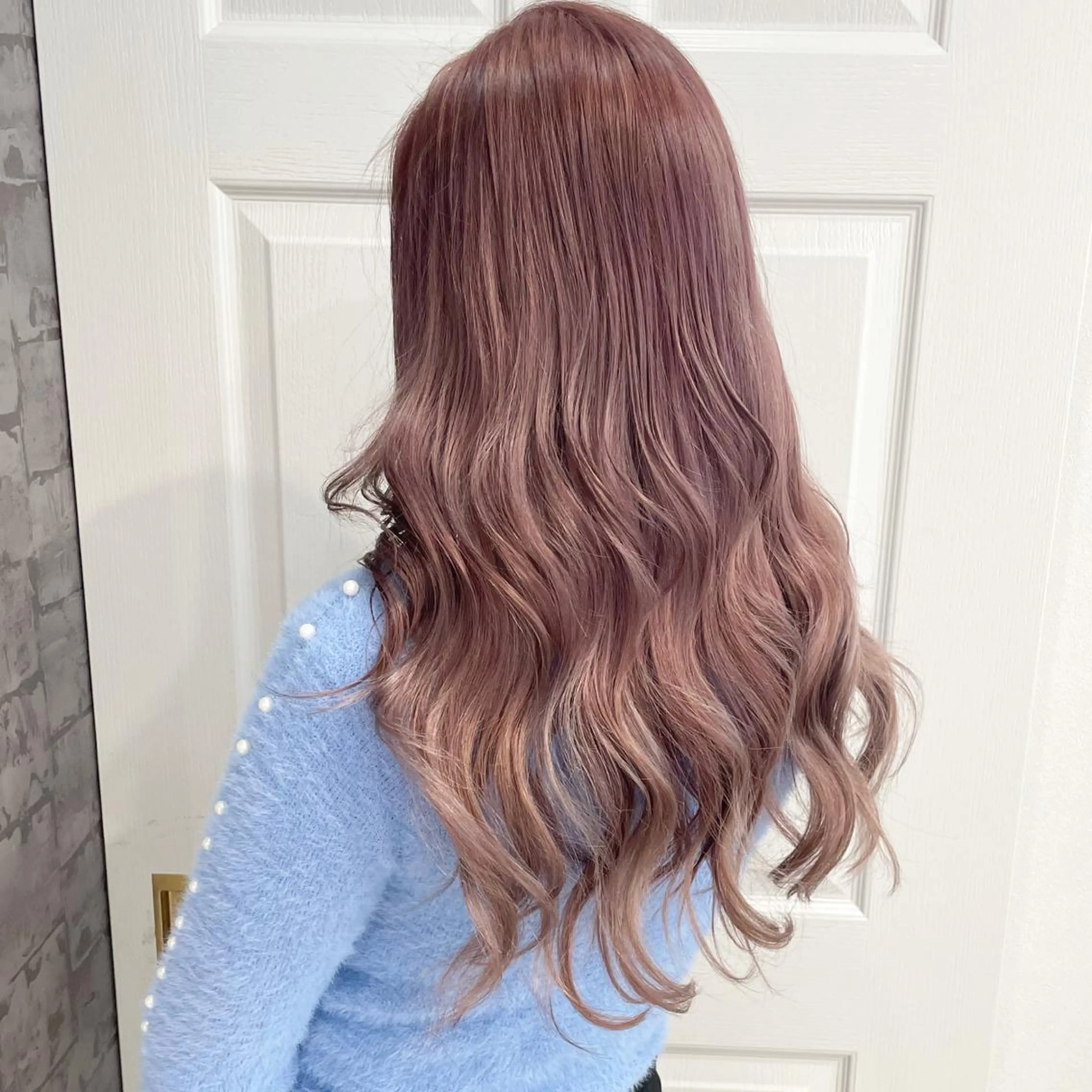 ロング rina／ベージュ ワンホン/韓国ヘアのヘアスタイル