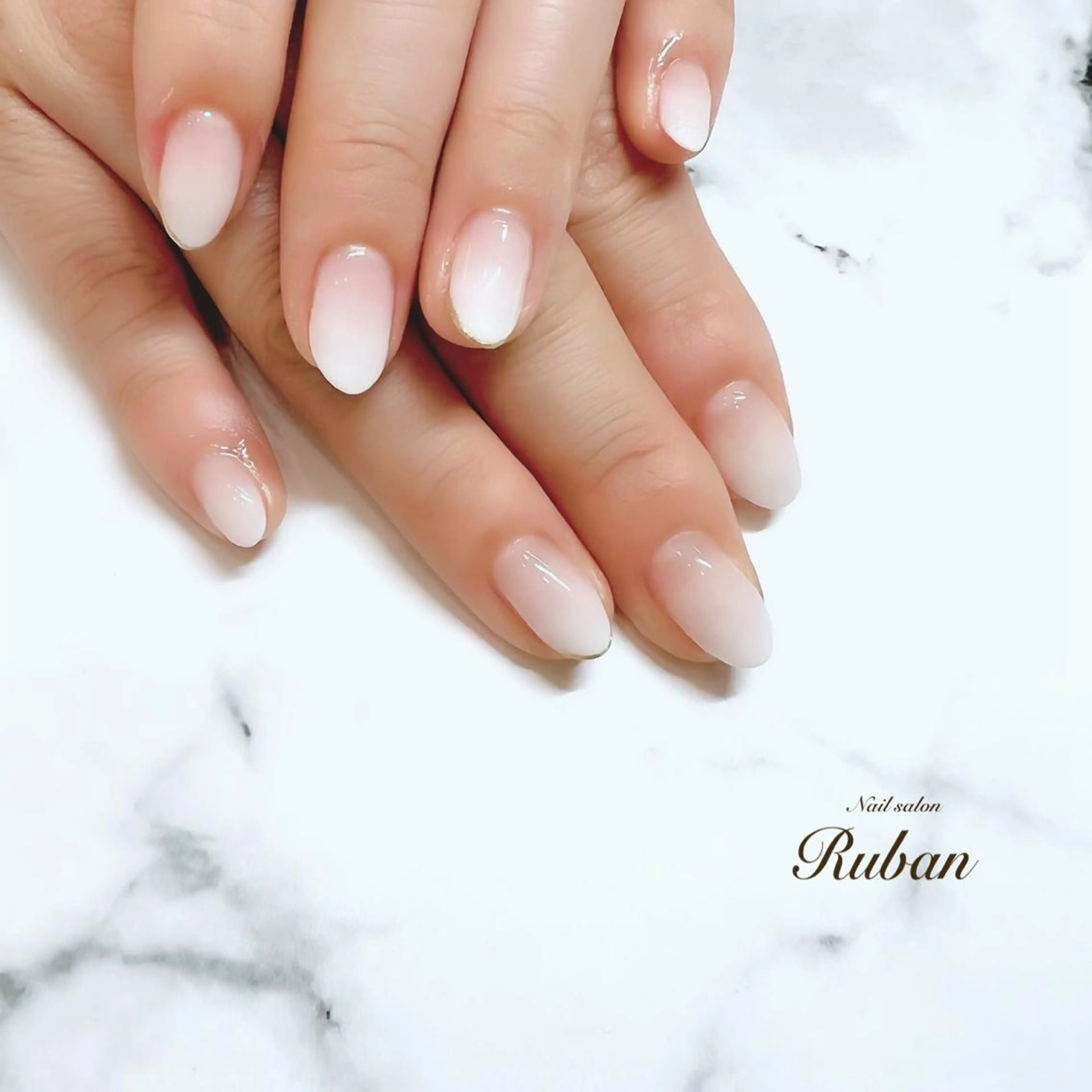 ネイル 入学式 グラデーション 卒業式 シンプルネイル ブライダルネイル Nail salon Rubanのネイルデザイン