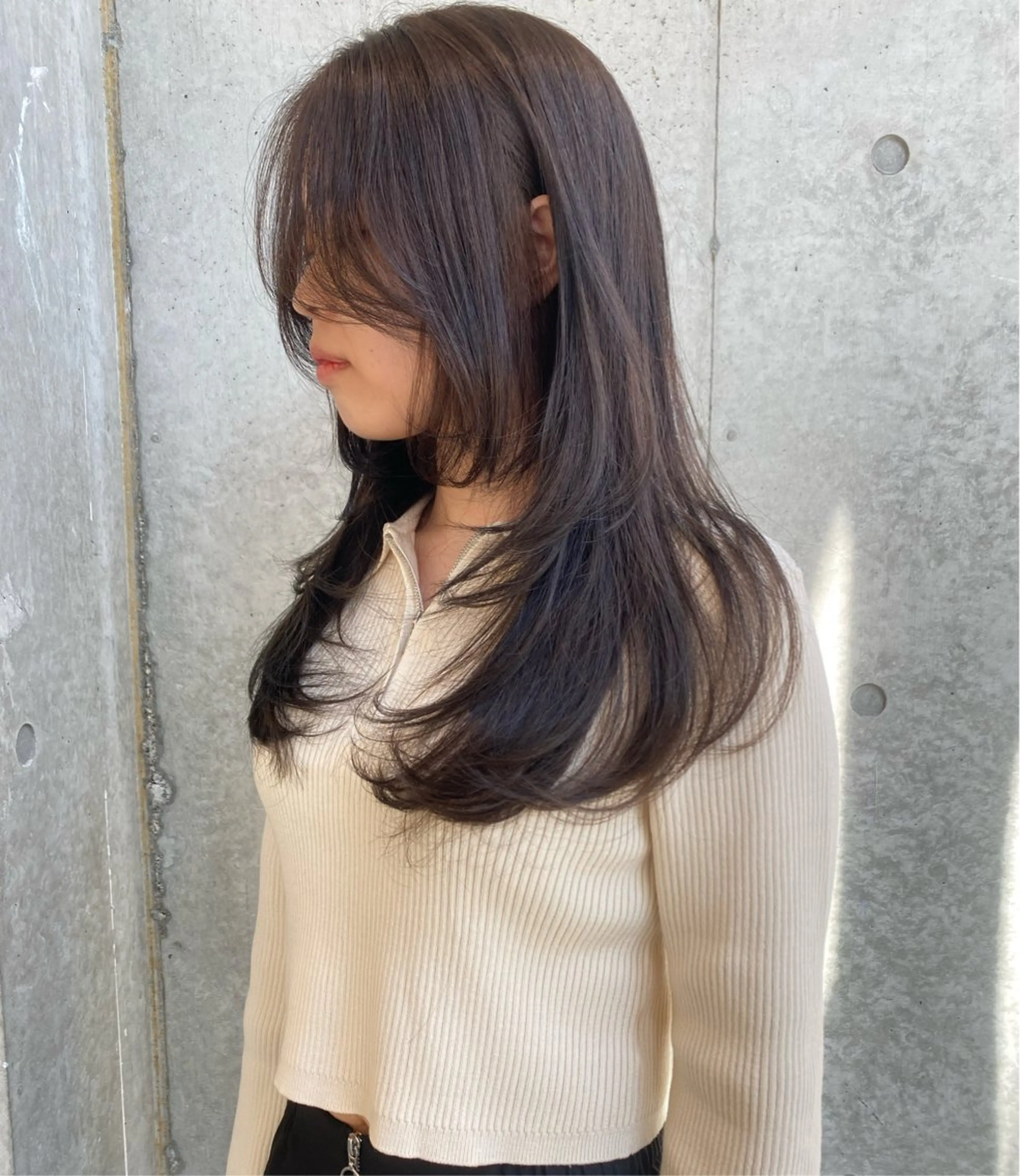 セミロング カラー カット ヘアカラー トリートメント レイヤー/柔色 カラー/SAkiのヘアスタイル