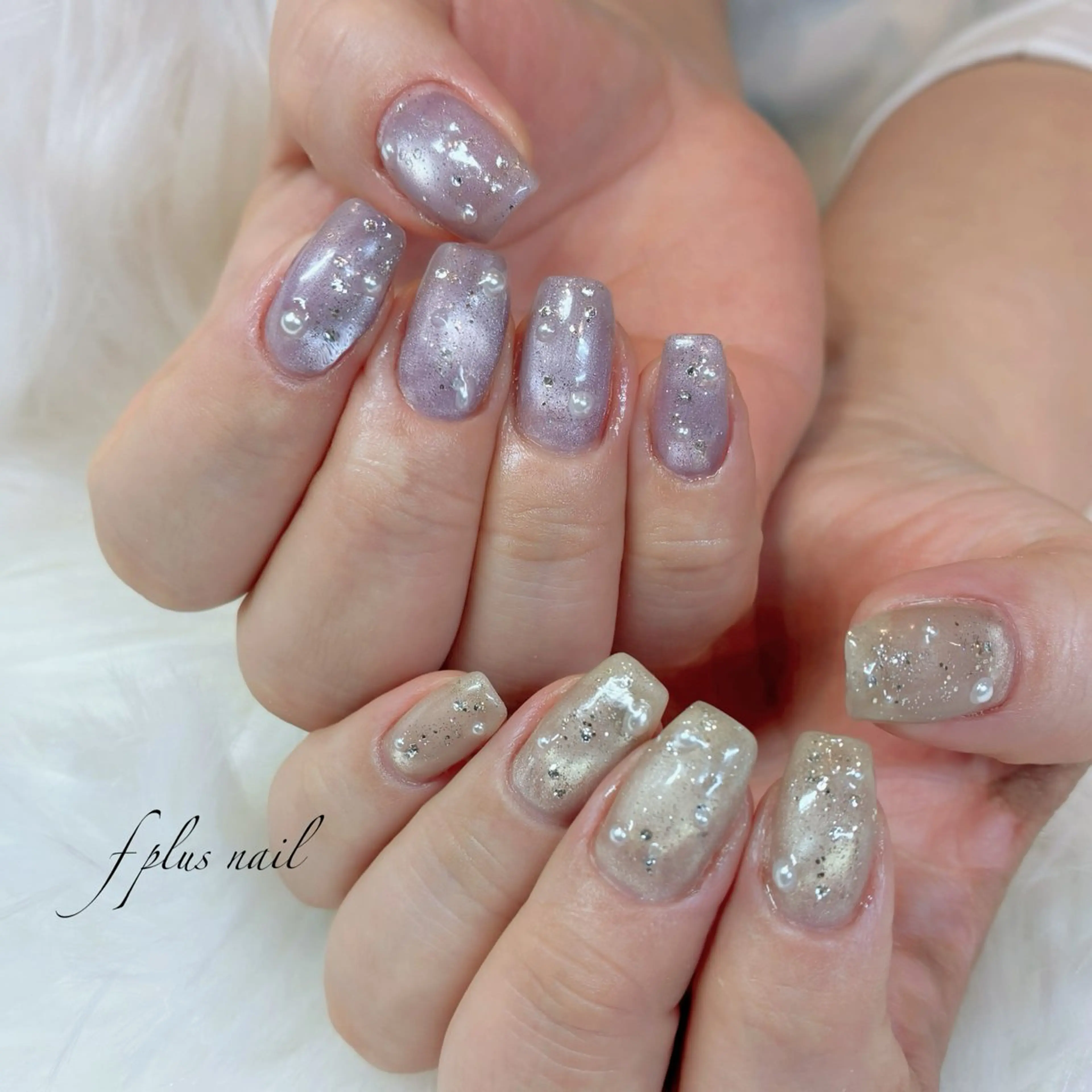 ネイル キラキラネイル マグネットネイル ハンドネイル kanako nail🌷のネイルデザイン