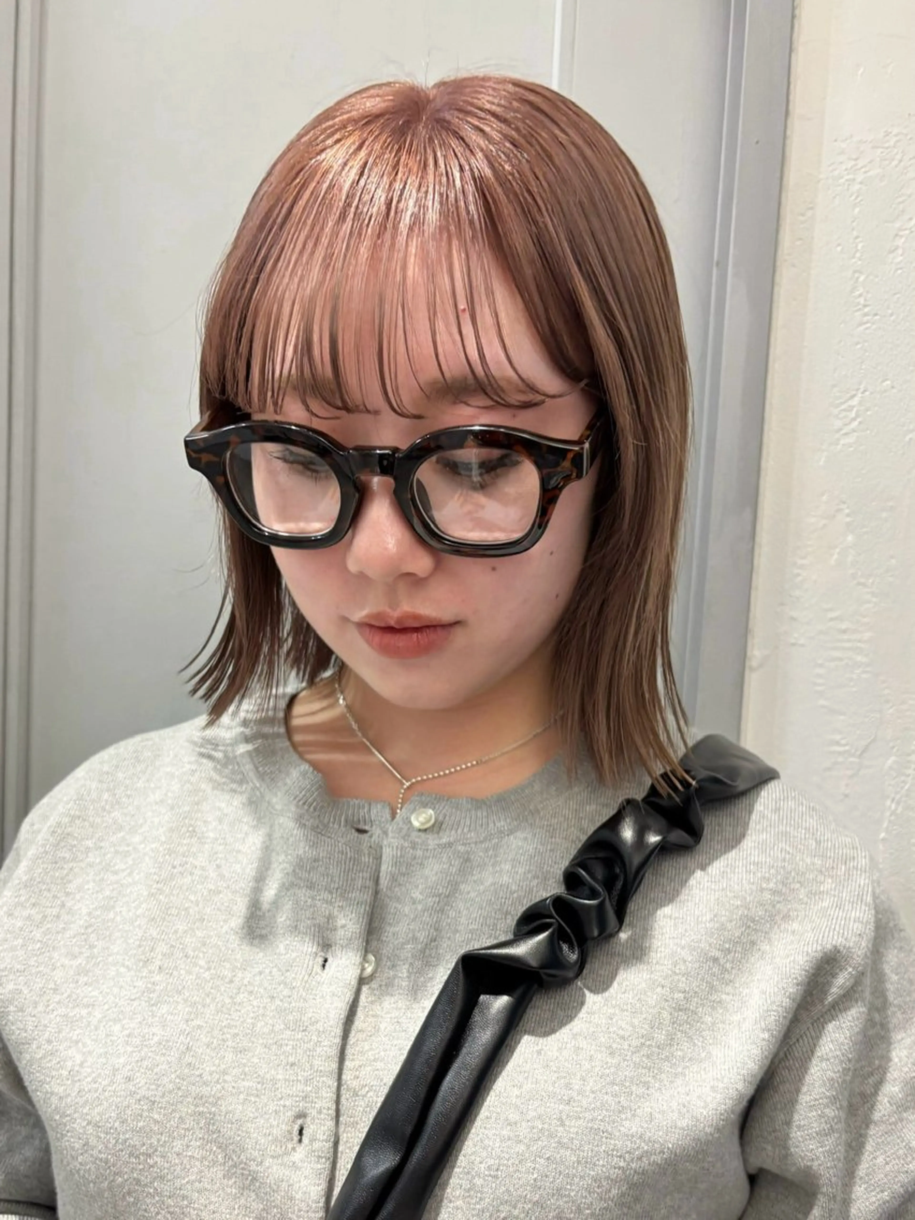 ミディアム 盛れる透明感カラー・ momokaのヘアスタイル