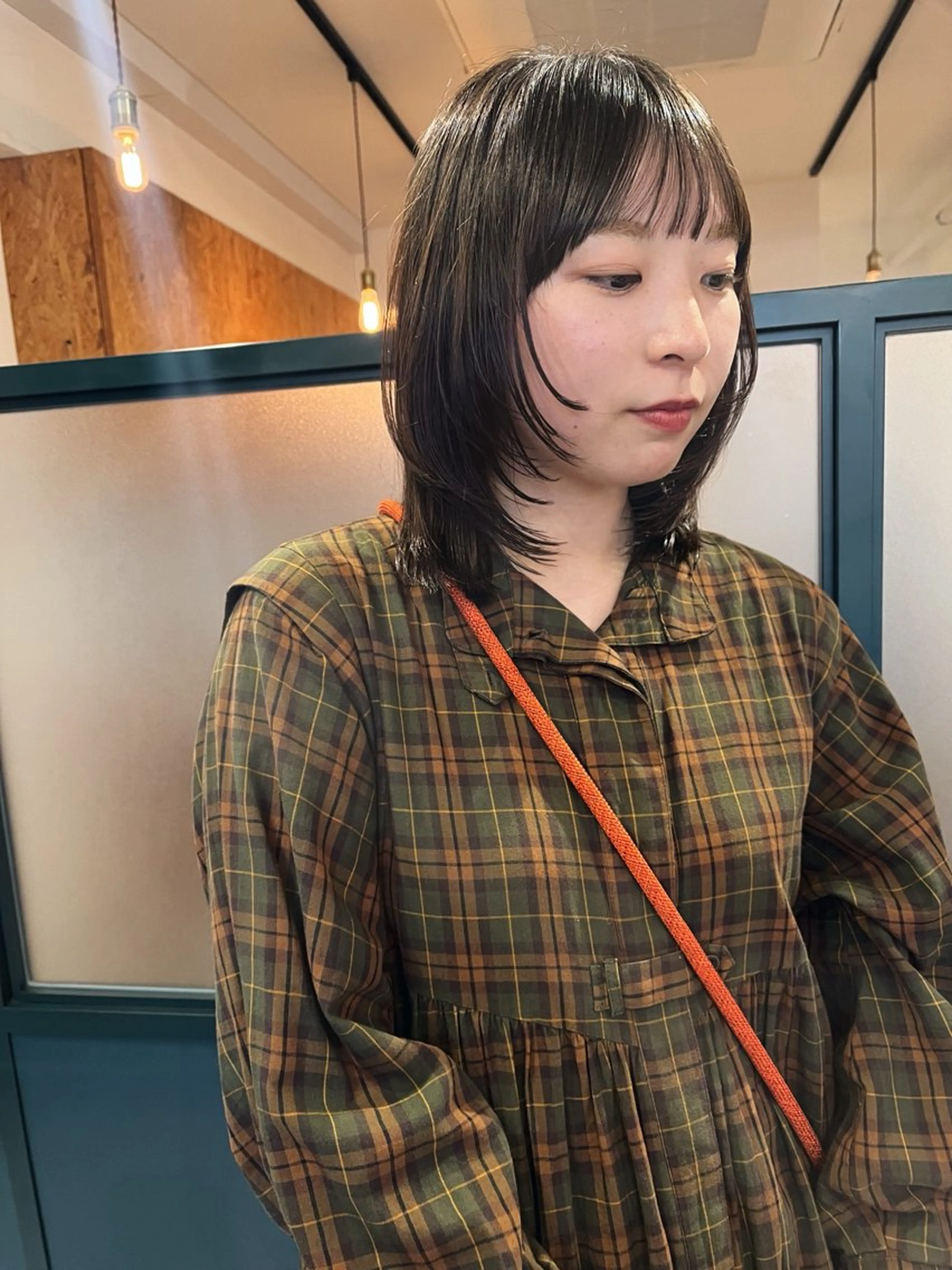 ミディアム 暖色/パーマ 🌼クニトウメイのヘアスタイル