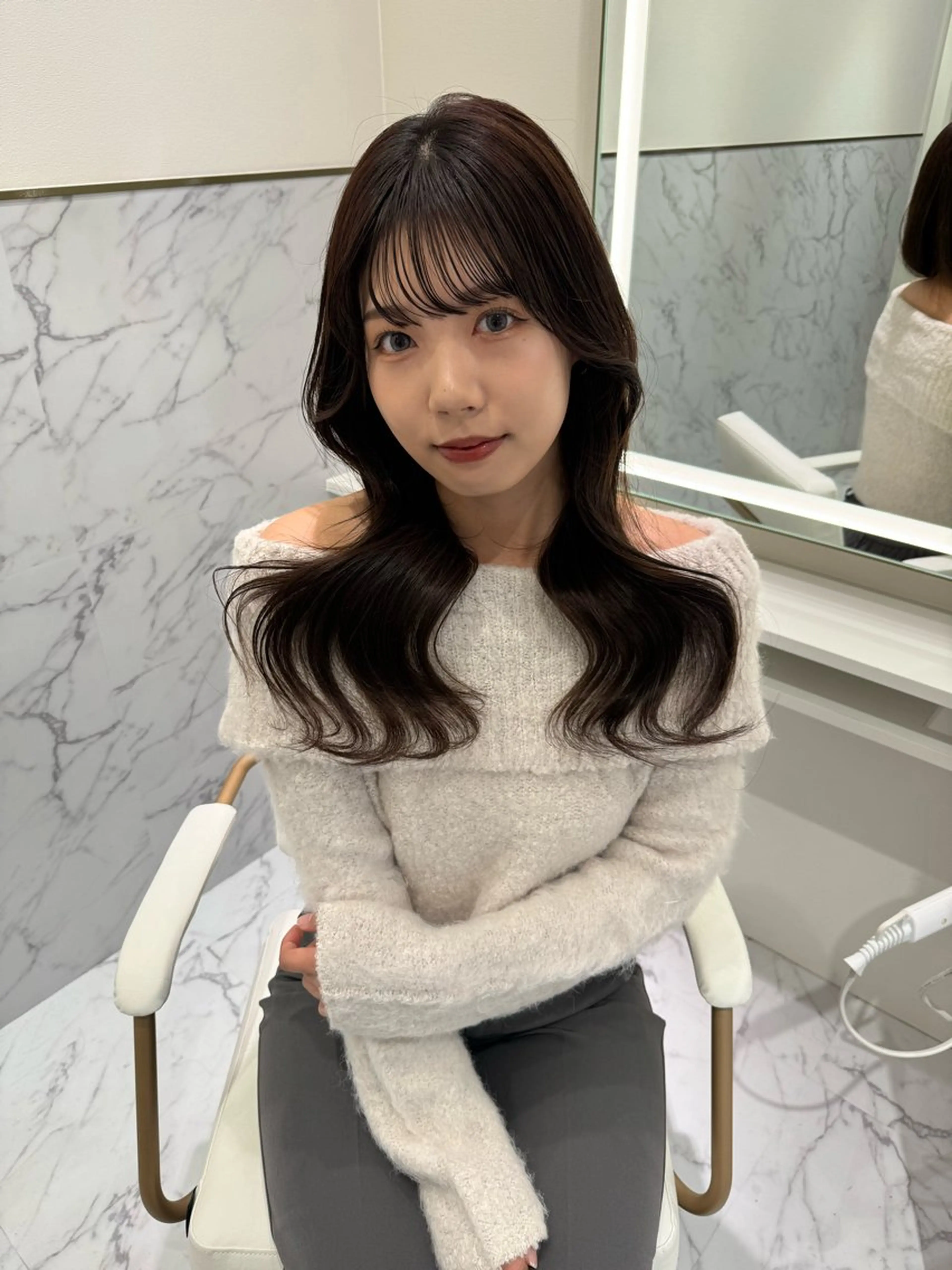 ロング カラー カット ヘアカラー ParveMix🍀 藤原愛未のヘアスタイル