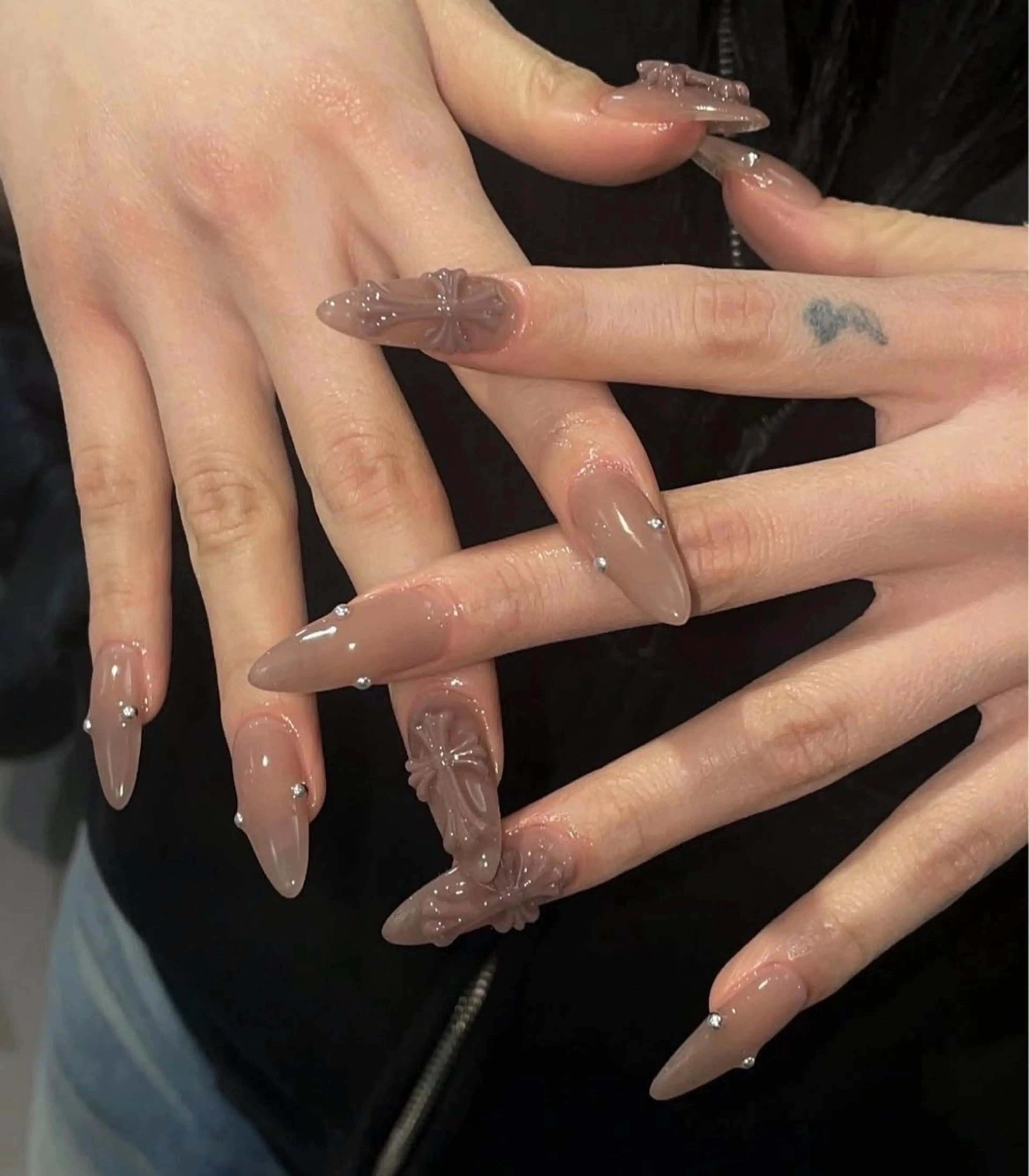 ネイル グラデーション ラメ(グリッター) マグネットネイル ミラーネイル ニュアンスネイル Lumi de nailsのネイルデザイン