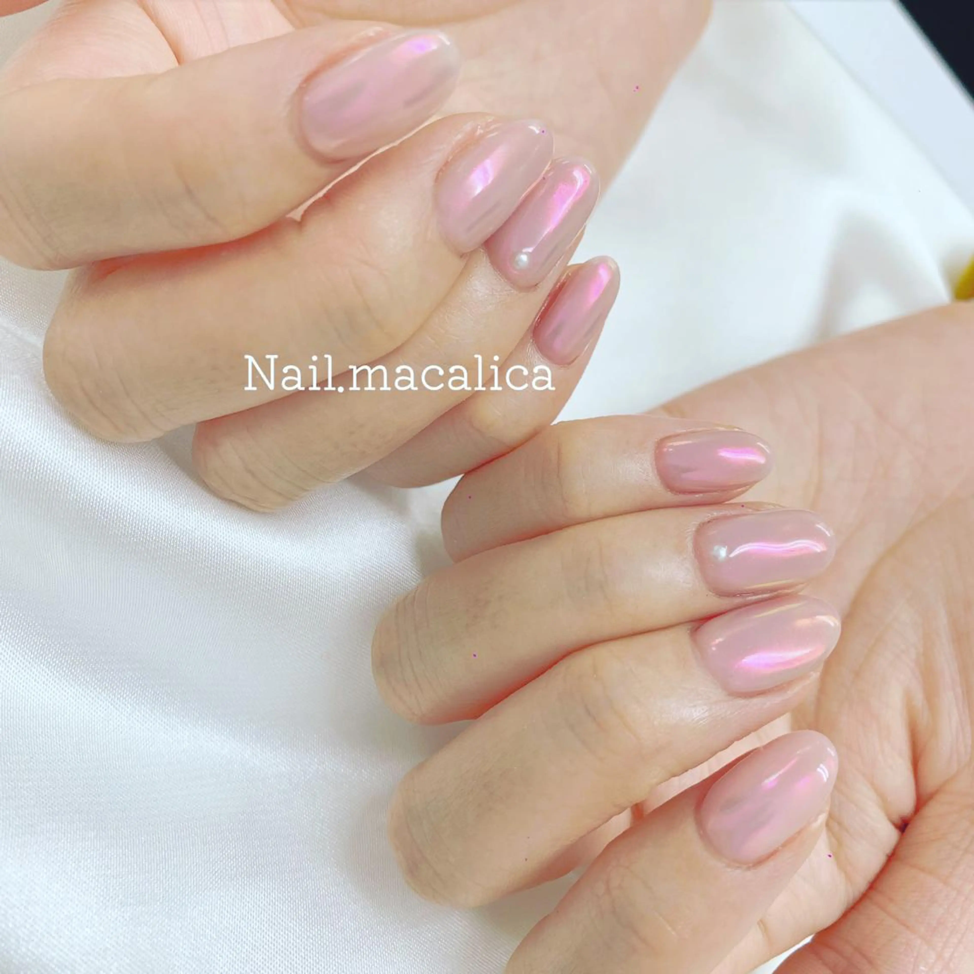 ネイル アートネイル フレンチネイル ジェルネイル ミラーネイル 持ち込み ハンドネイル Nail macalicaのネイルデザイン