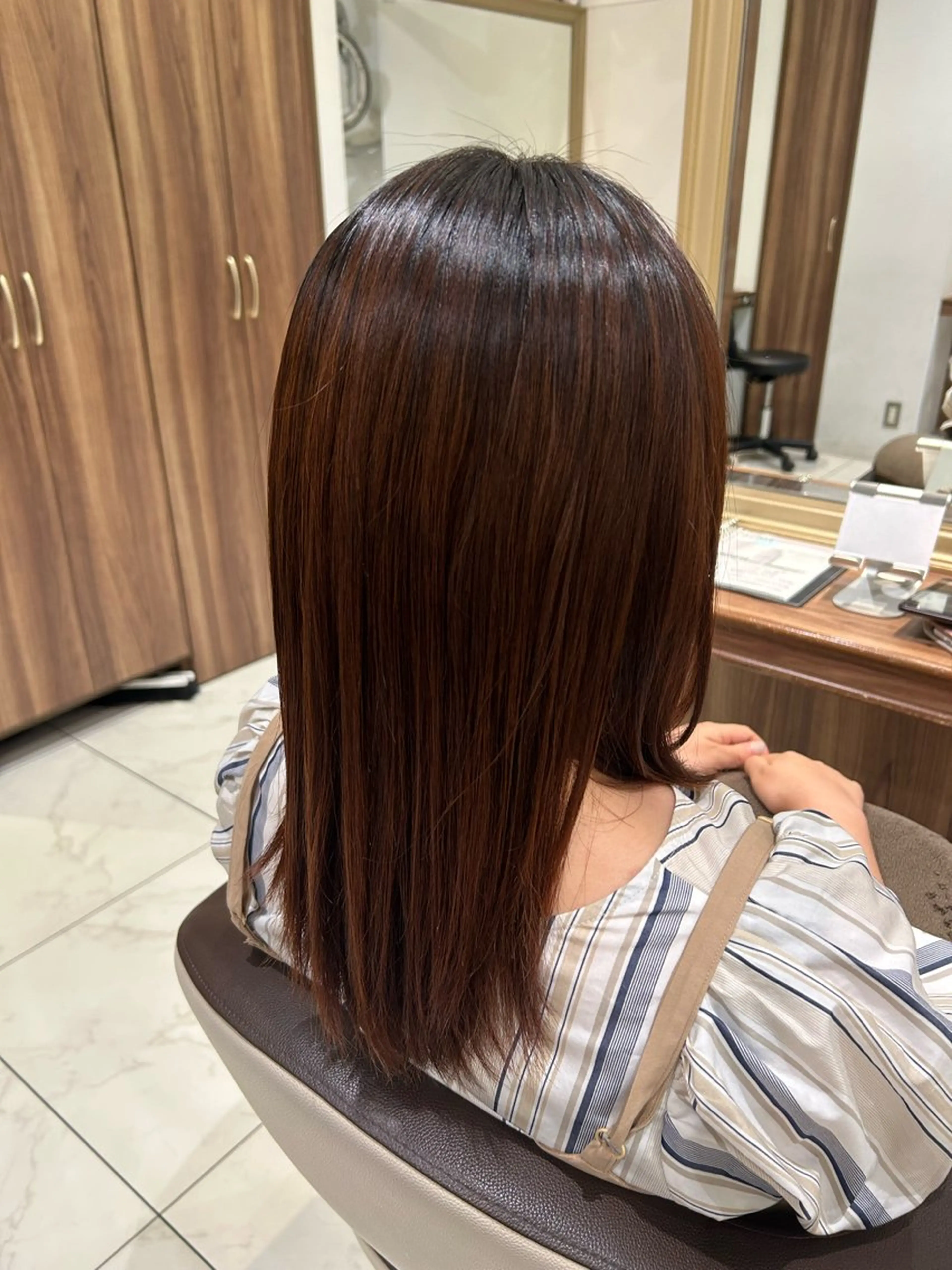 セミロング 縮毛矯正 トリートメント 🎀️🫧内舘 和香️🫧🎀のヘアスタイル