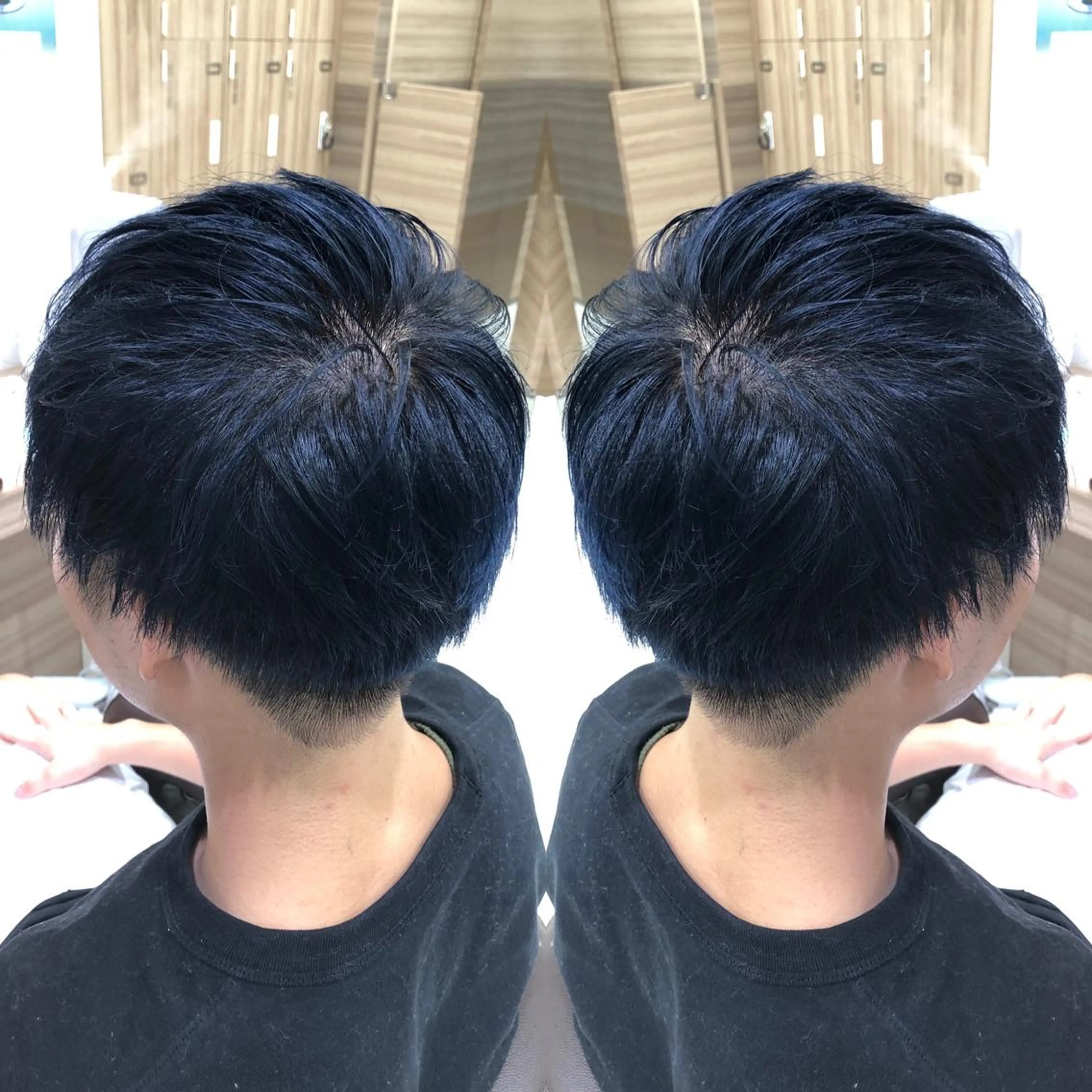 カラー メンズ 韓国レイヤー×透明感 カラー/山崎一輝のヘアスタイル