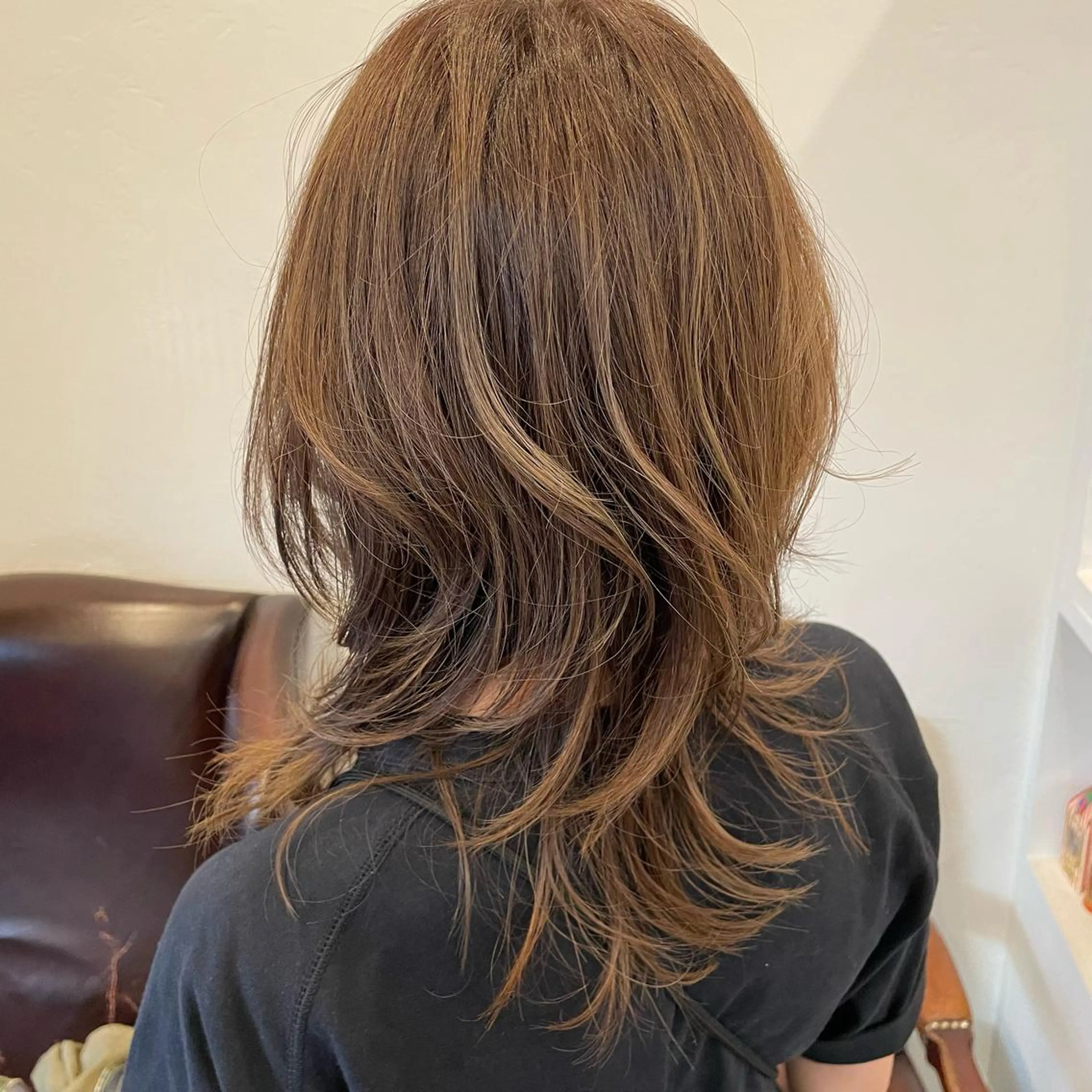 ミディアム カラー ハイライトカラー ハイライト 畠山 渚のヘアスタイル