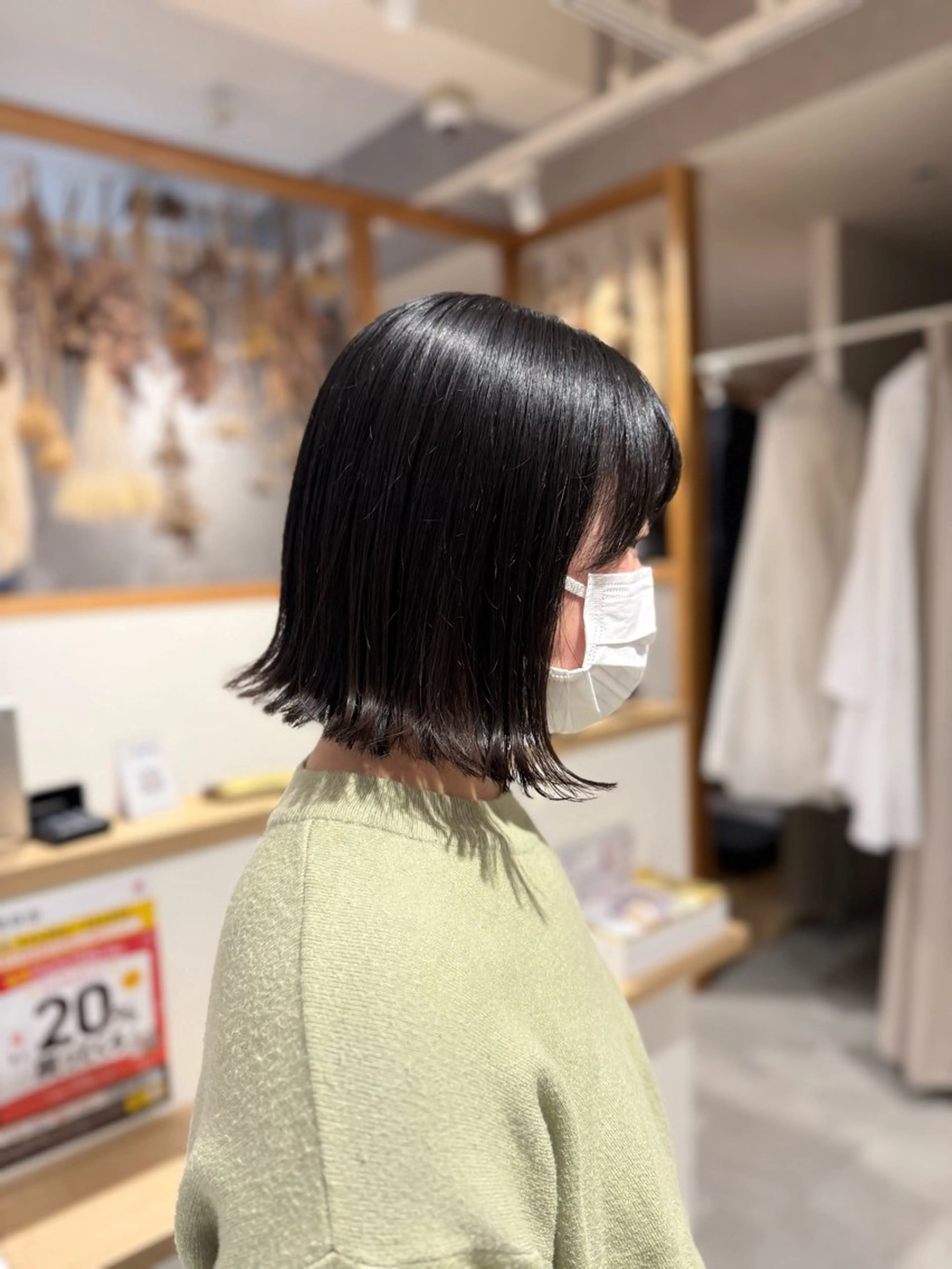 ショート ボブ 外ハネヘア anju.カット 透明感カラー/パーマのヘアスタイル