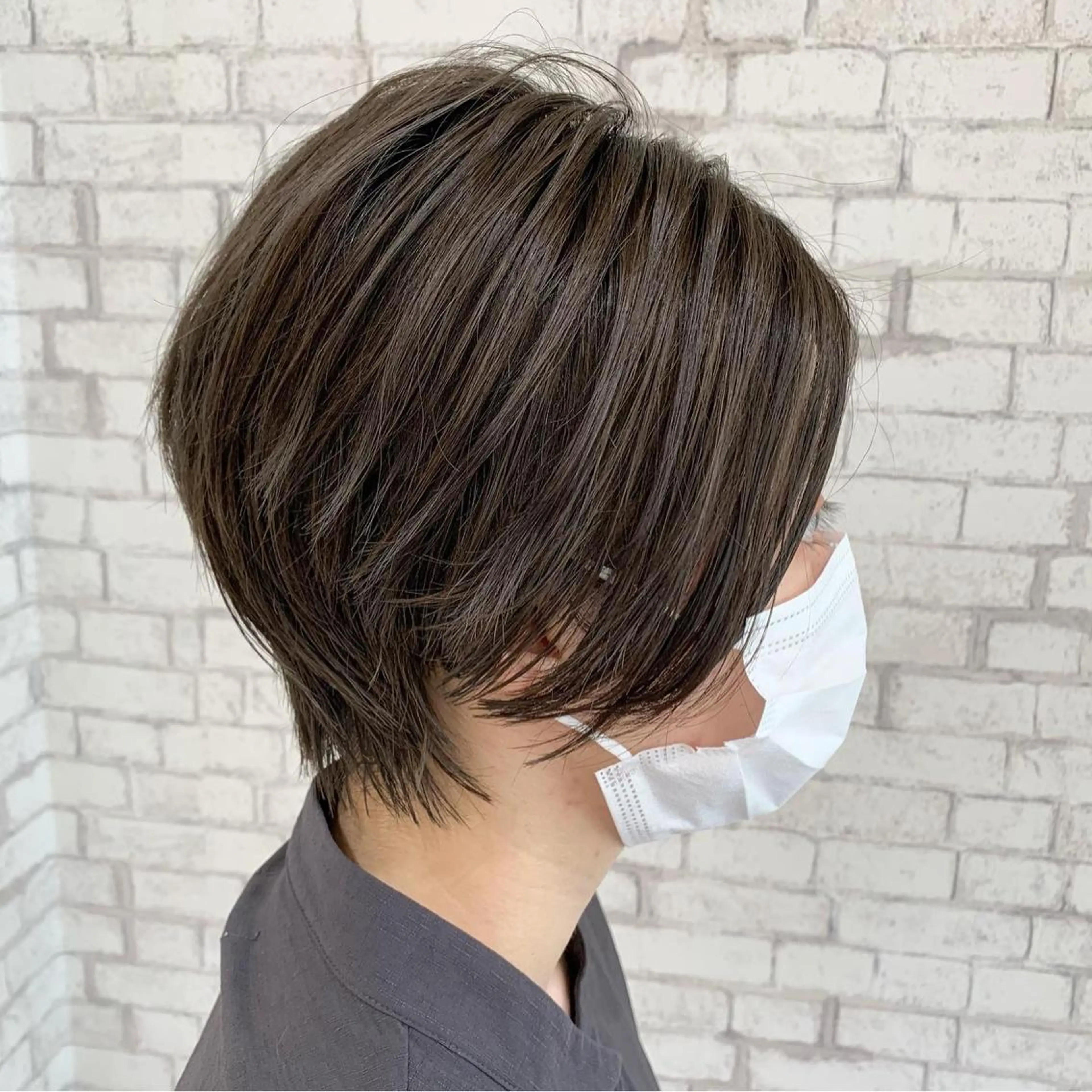 ショート カラー ハンサムショート ショートヘア 特殊カラー/ブリーチ 道満ゆいなのヘアスタイル