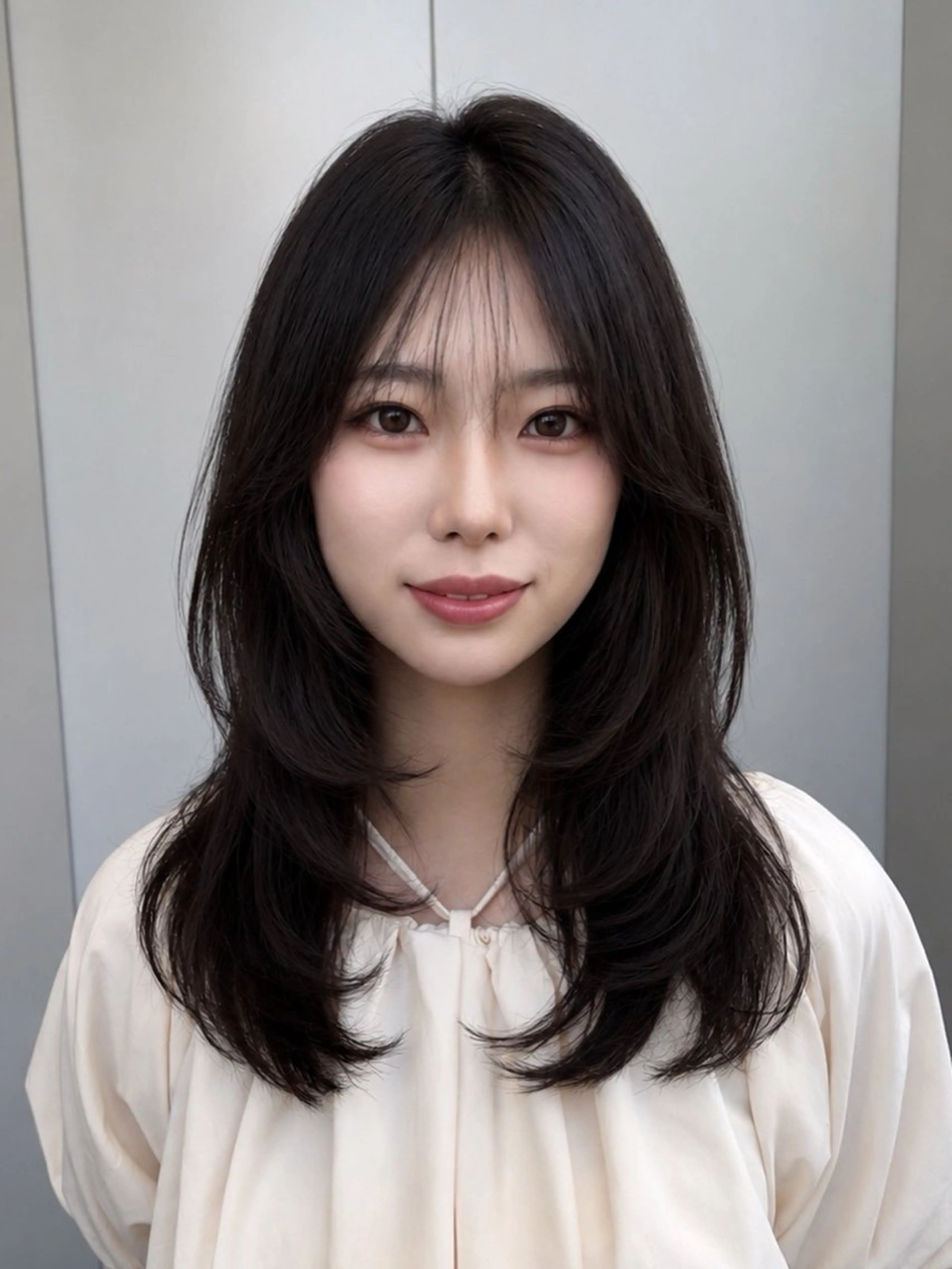 【お得に可愛く🤍】小顔レイヤーcut✂️+艶ワンカラー🫧+ケアTR✨¥13700→¥7500の写真